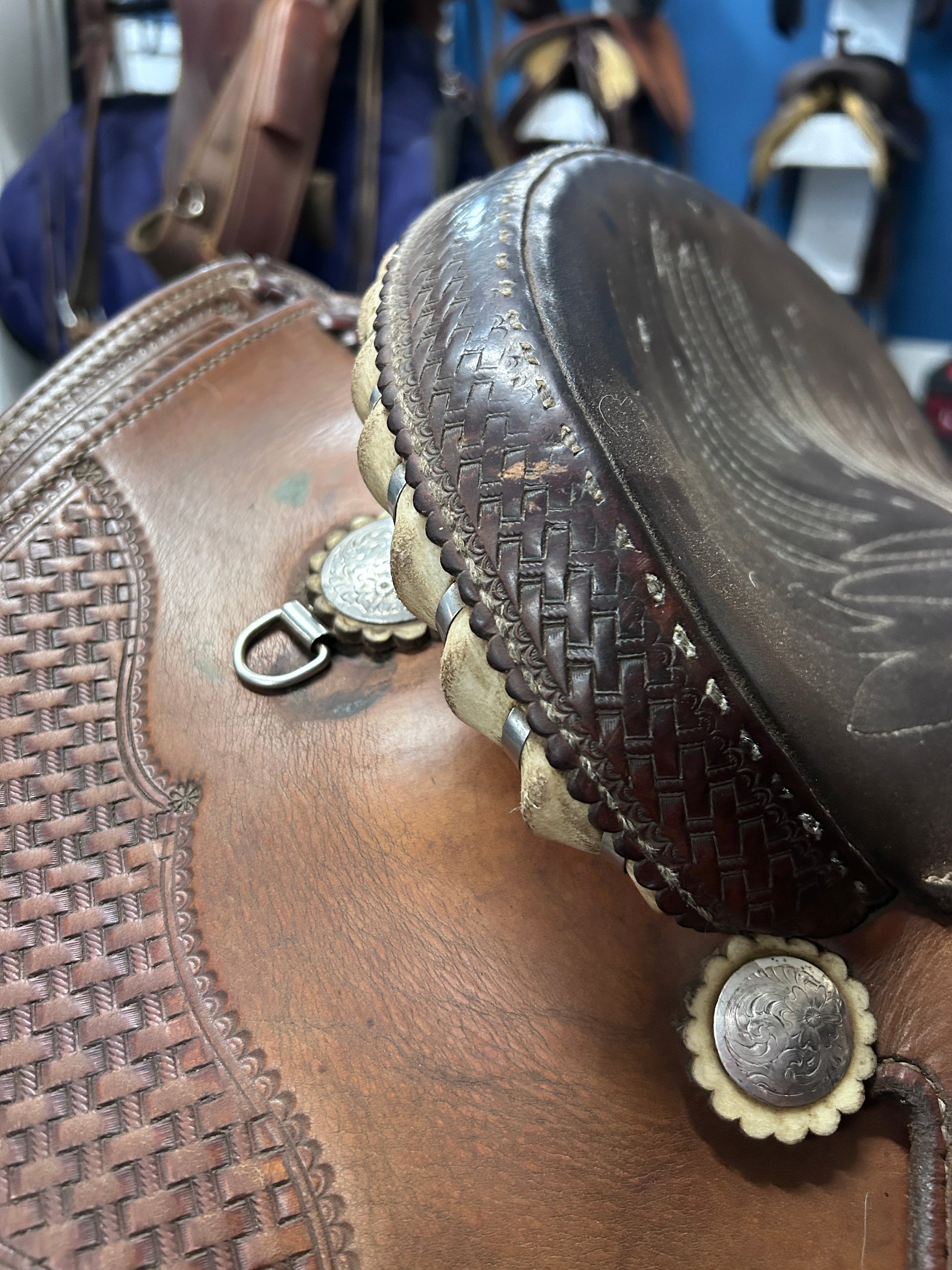15" Crates Mike Beers Team Roper Western Saddle-Saddle-Consignment-Evolution Equestrian Co.