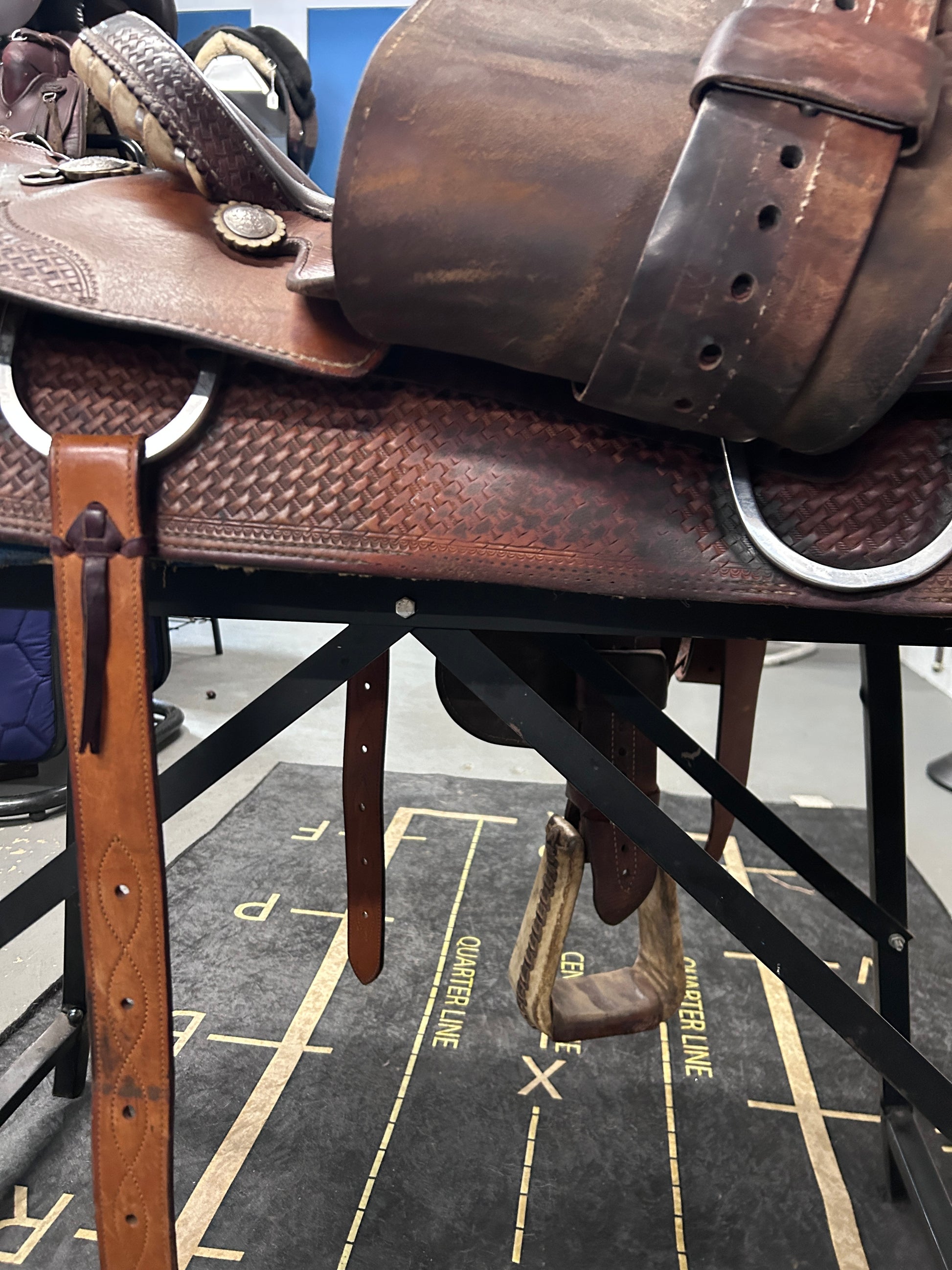 15" Crates Mike Beers Team Roper Western Saddle-Saddle-Consignment-Evolution Equestrian Co.