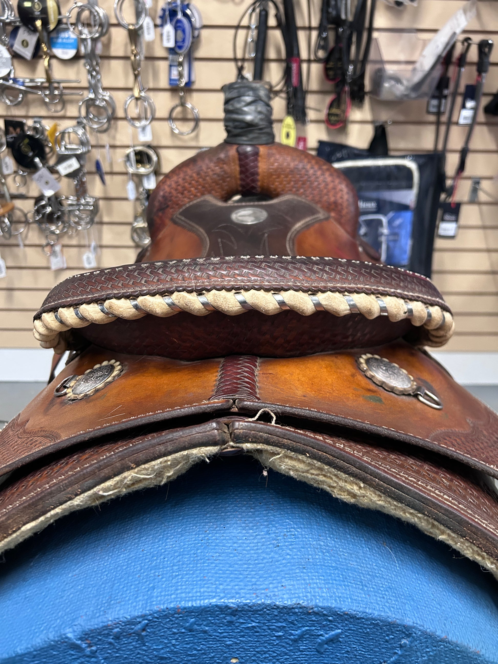 15" Crates Mike Beers Team Roper Western Saddle-Saddle-Consignment-Evolution Equestrian Co.