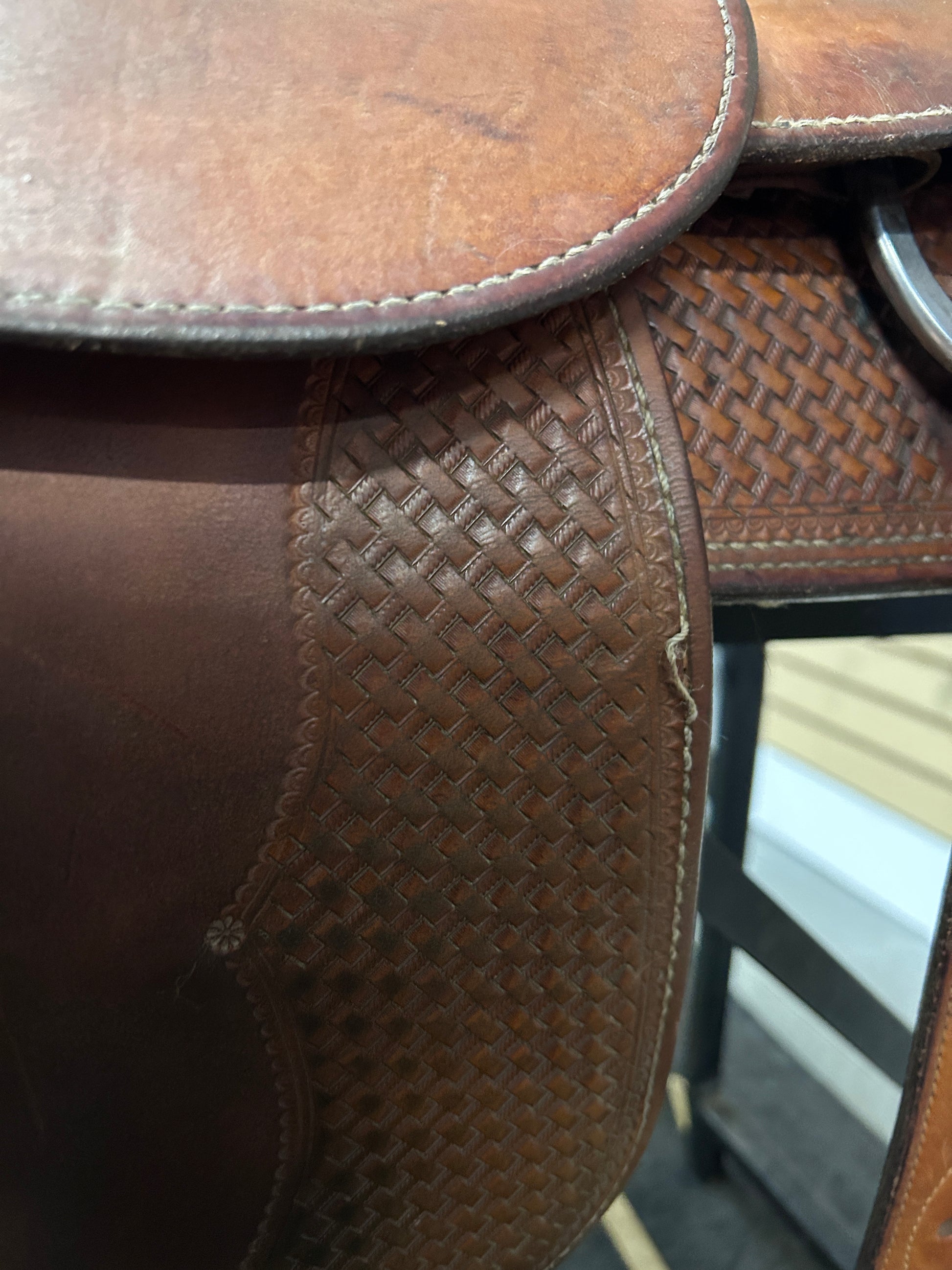 15" Crates Mike Beers Team Roper Western Saddle-Saddle-Consignment-Evolution Equestrian Co.