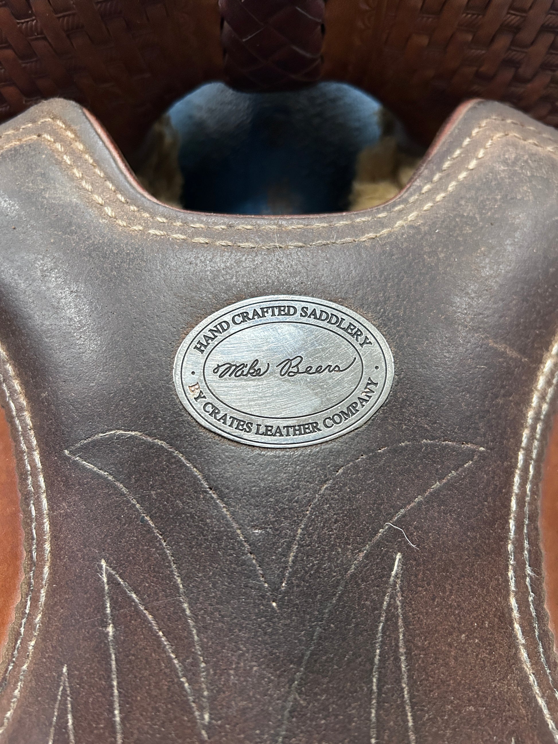 15" Crates Mike Beers Team Roper Western Saddle-Saddle-Consignment-Evolution Equestrian Co.