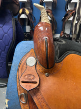 Load image into Gallery viewer, 15” Riders Choice Western Barrel Saddle-Saddle-Consignment-Evolution Equestrian Co.
