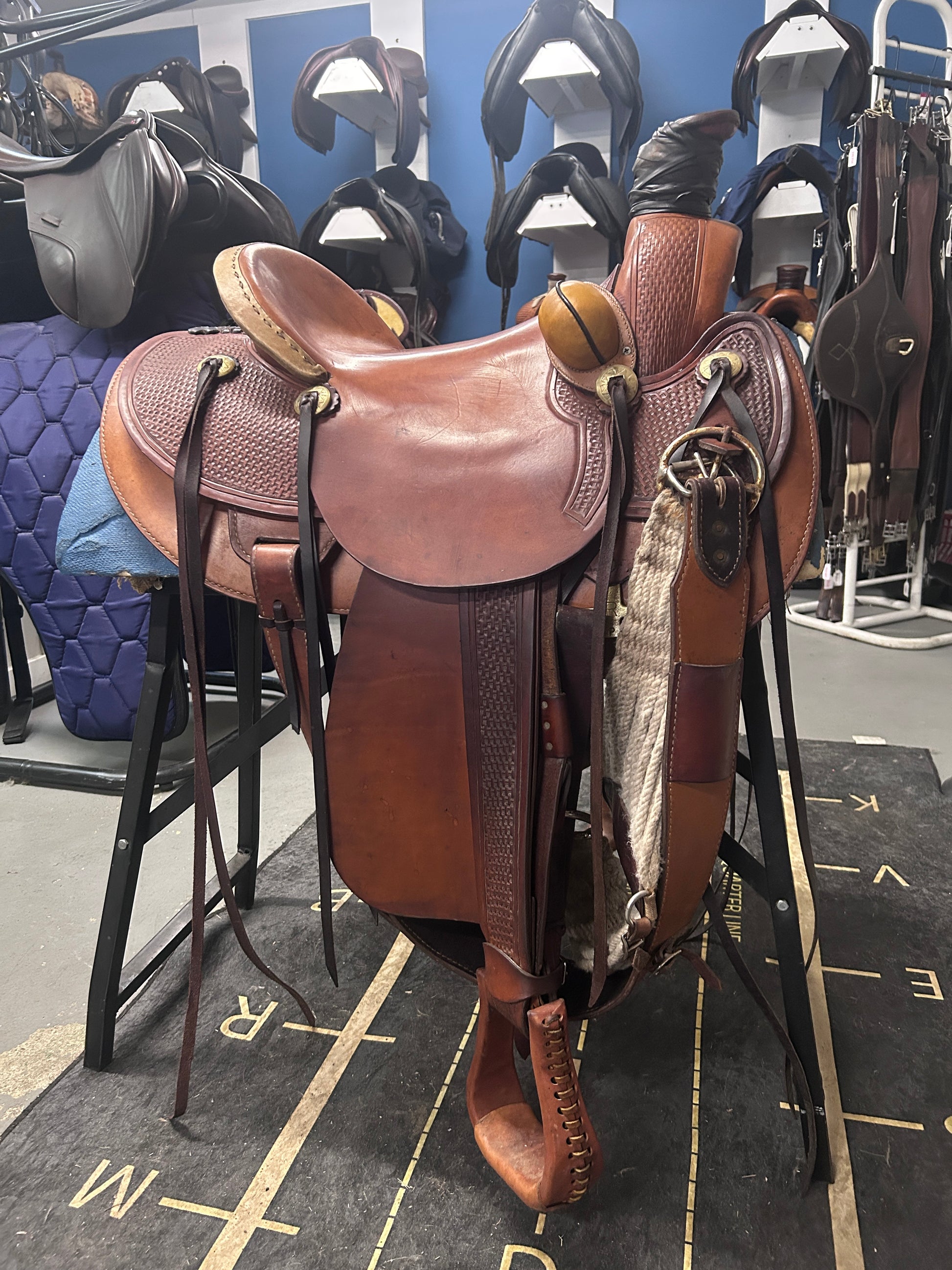 15.5" American Saddlery Mastercraft Roper-Saddle-Consignment-Evolution Equestrian Co.