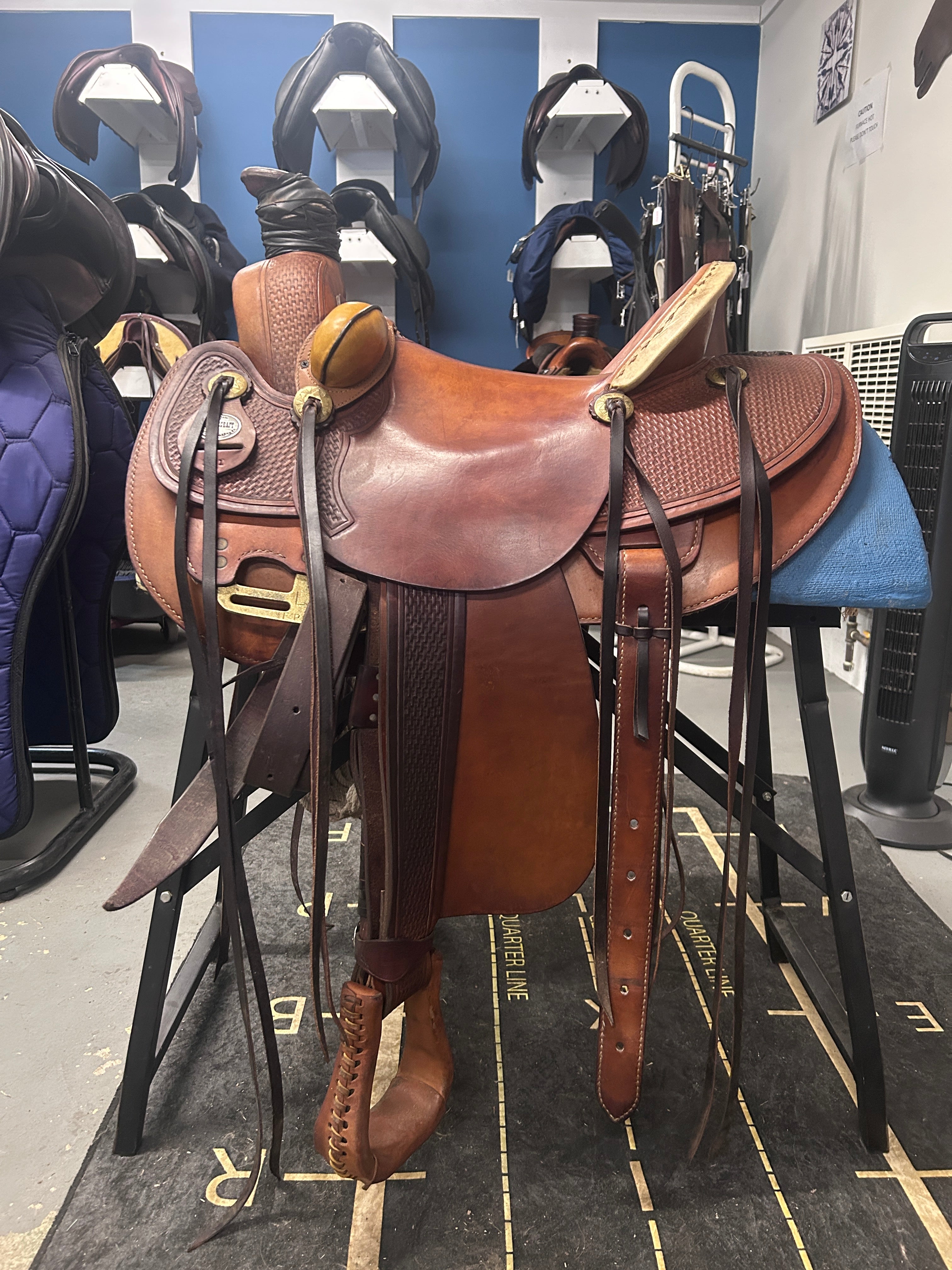 15.5" American Saddlery Mastercraft Roper-Saddle-Consignment-Evolution Equestrian Co.