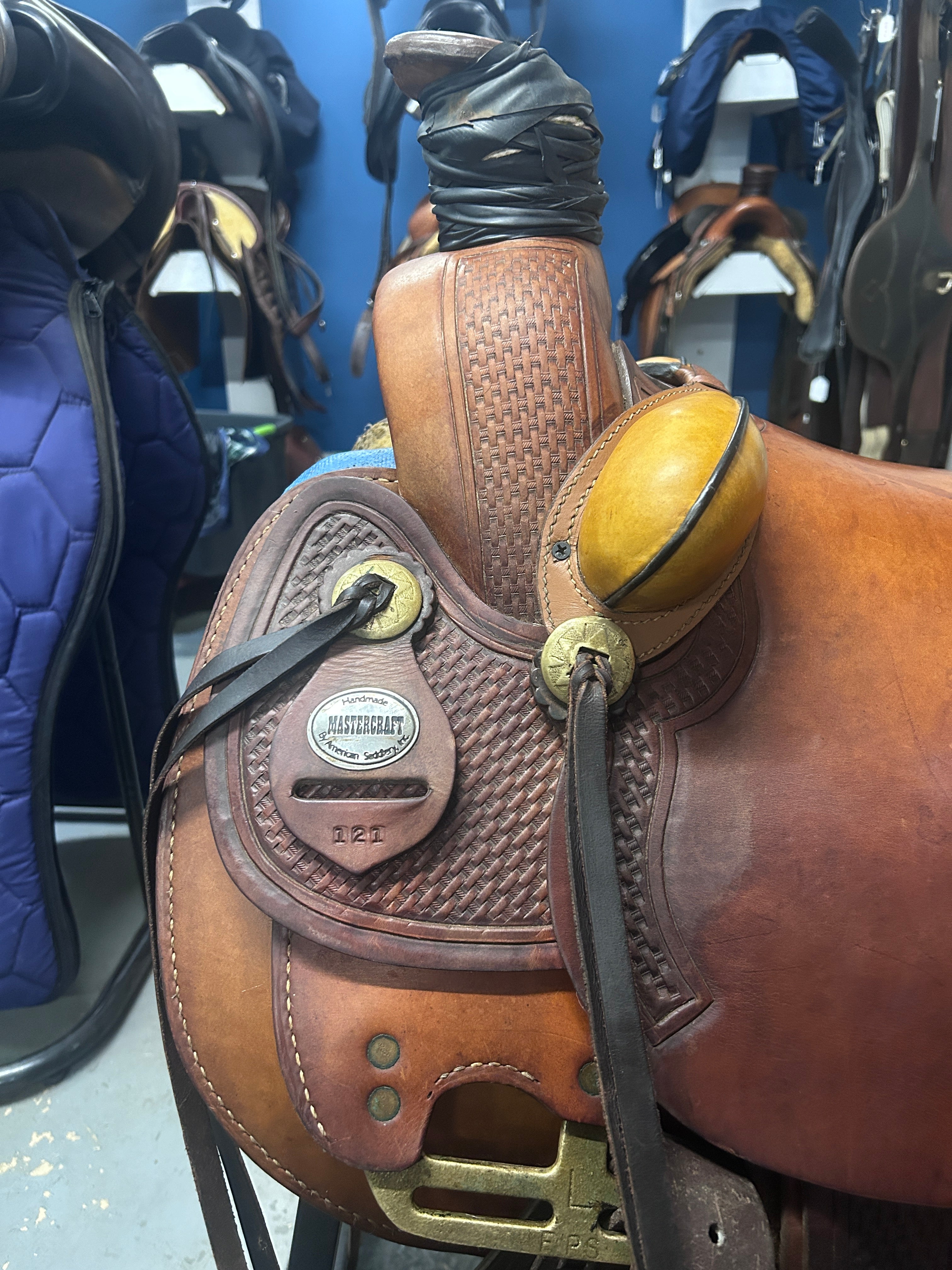 15.5" American Saddlery Mastercraft Roper-Saddle-Consignment-Evolution Equestrian Co.