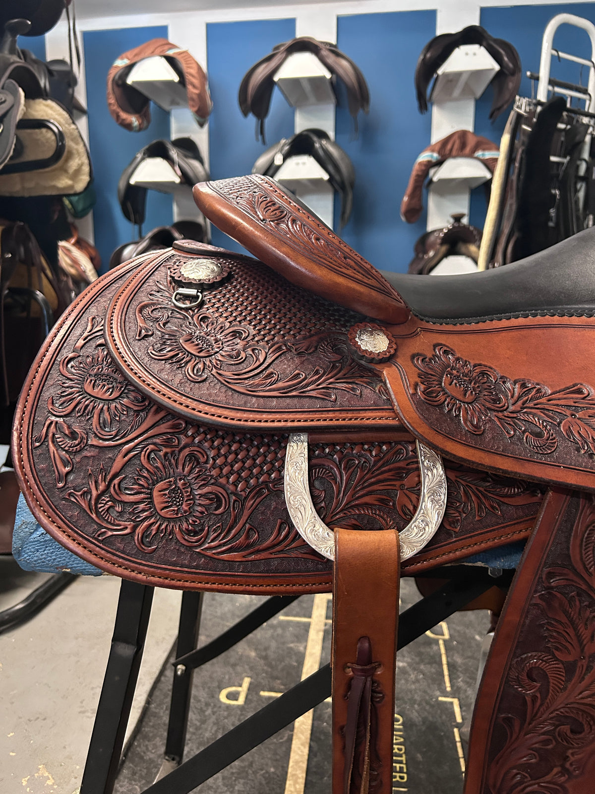 15.5" Continental Western Saddle-Saddle-Consignment-Evolution Equestrian Co.