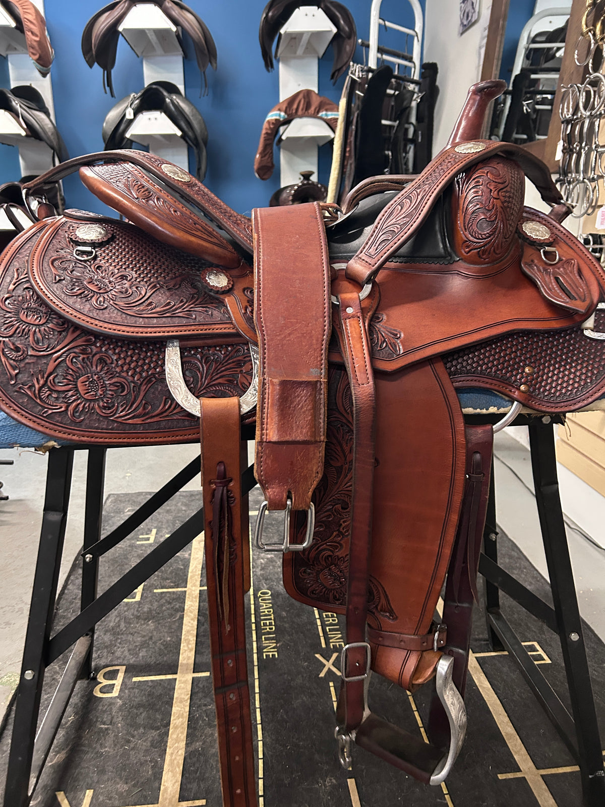 15.5" Continental Western Saddle-Saddle-Consignment-Evolution Equestrian Co.
