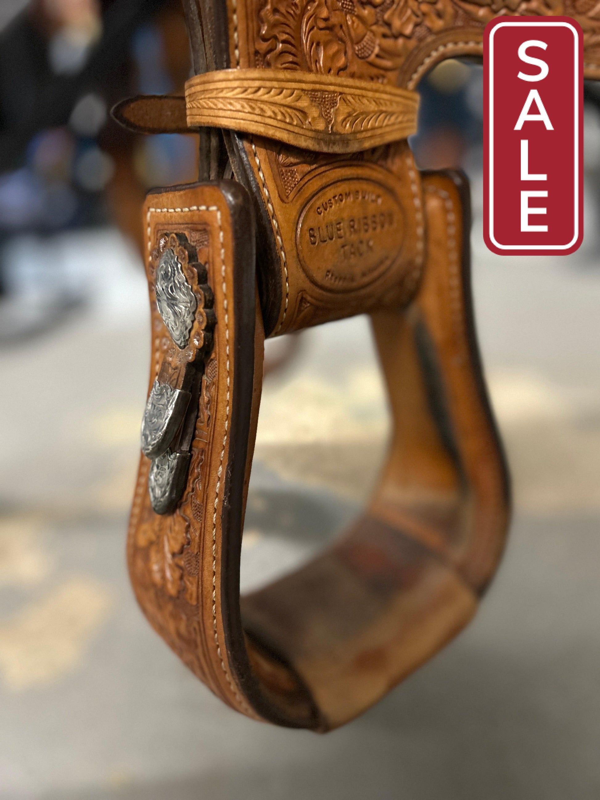16.5" Custom Blue Ribbon Western Show Saddle-Saddle-Consignment-Evolution Equestrian Co.