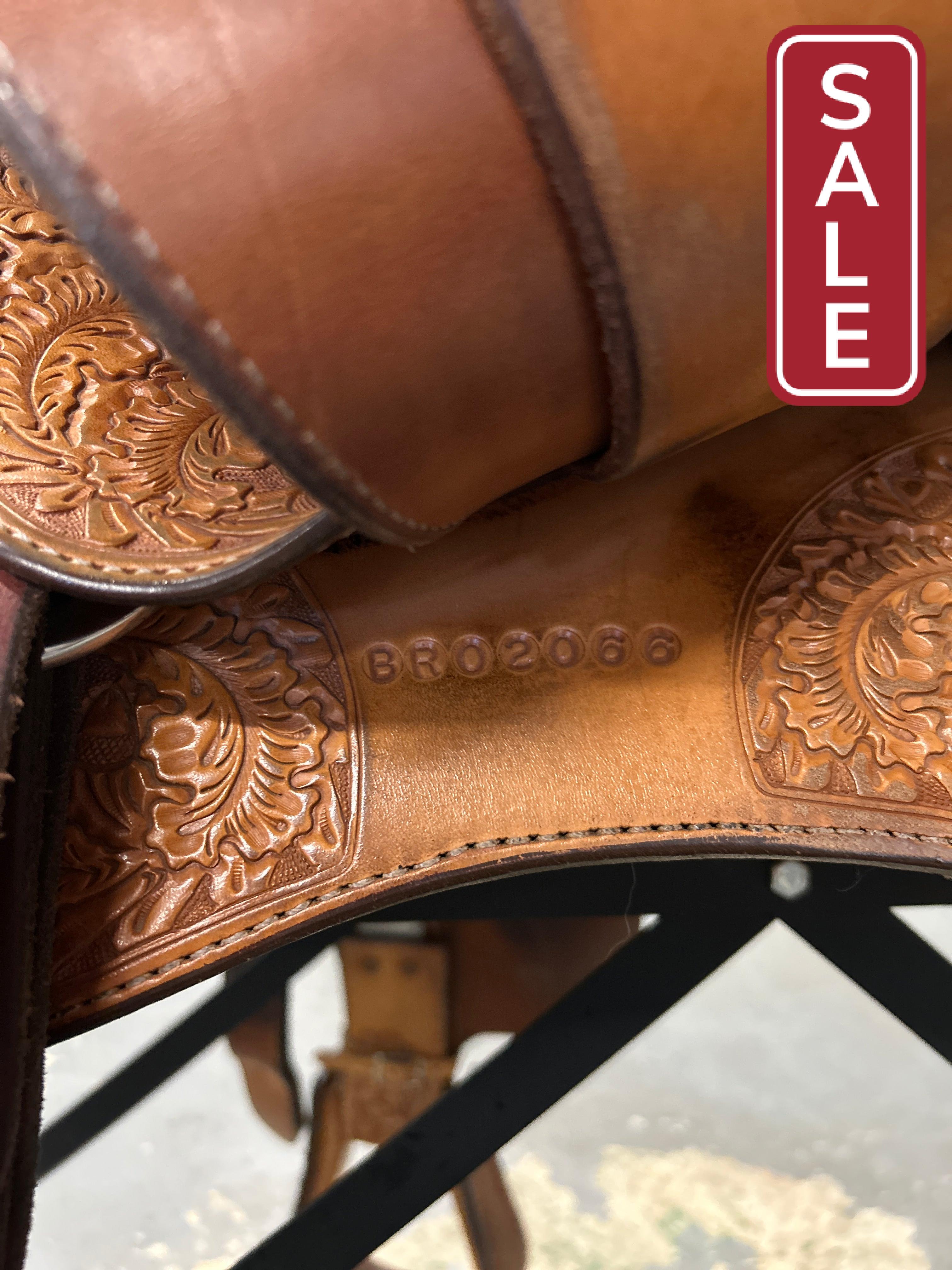 16.5" Custom Blue Ribbon Western Show Saddle-Saddle-Consignment-Evolution Equestrian Co.