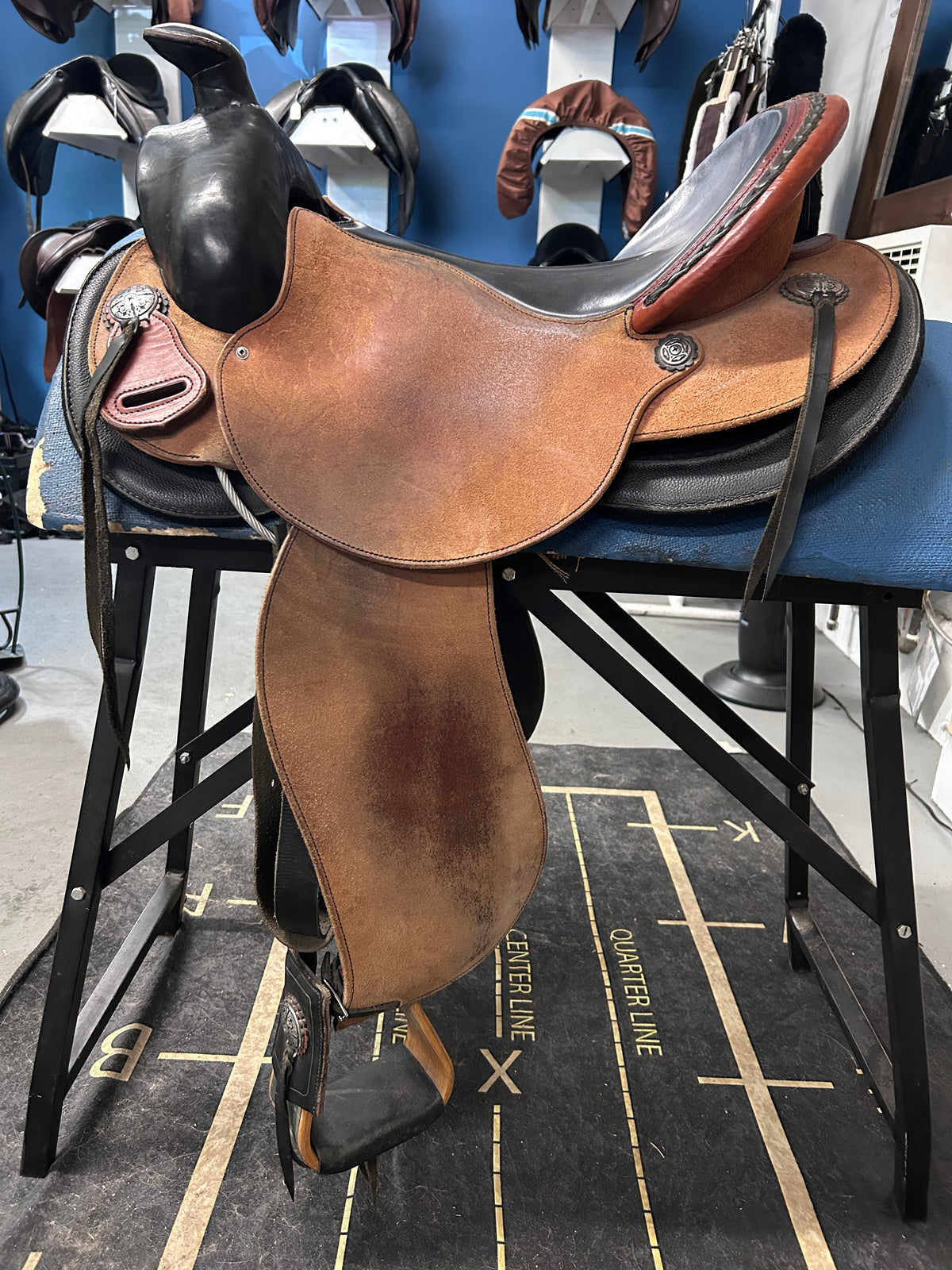 15.5" EZ-Fit Custom Western Saddle-Saddle-Consignment-Evolution Equestrian Co.