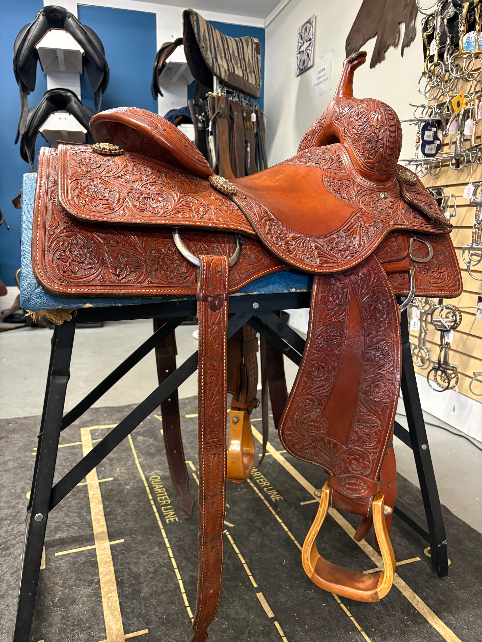 16" Irvines Custom Ranch Cutter-Saddle-Consignment-Evolution Equestrian Co.