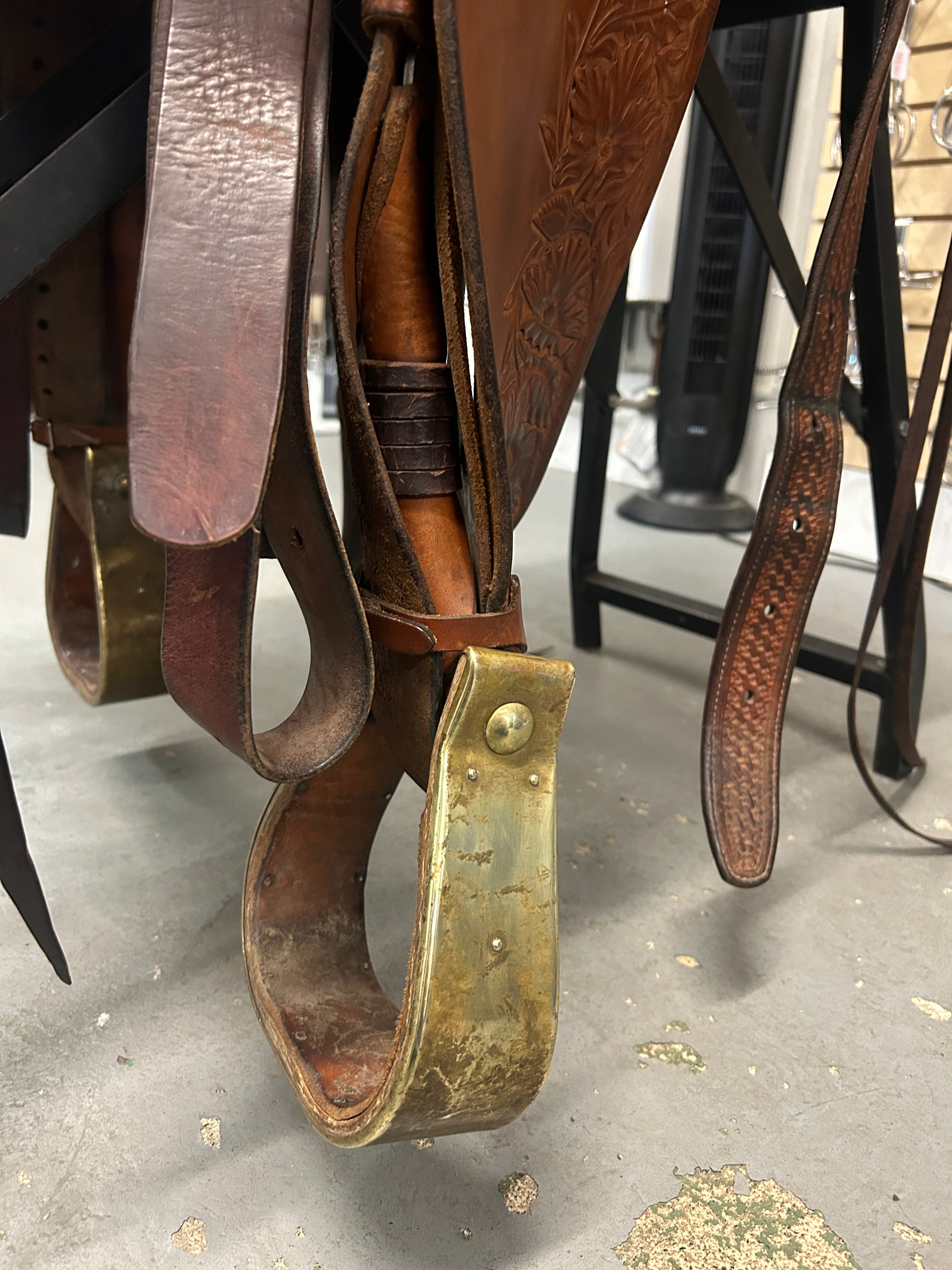 16" Ross Ellas Custom Western Saddle-Saddle-Consignment-Evolution Equestrian Co.