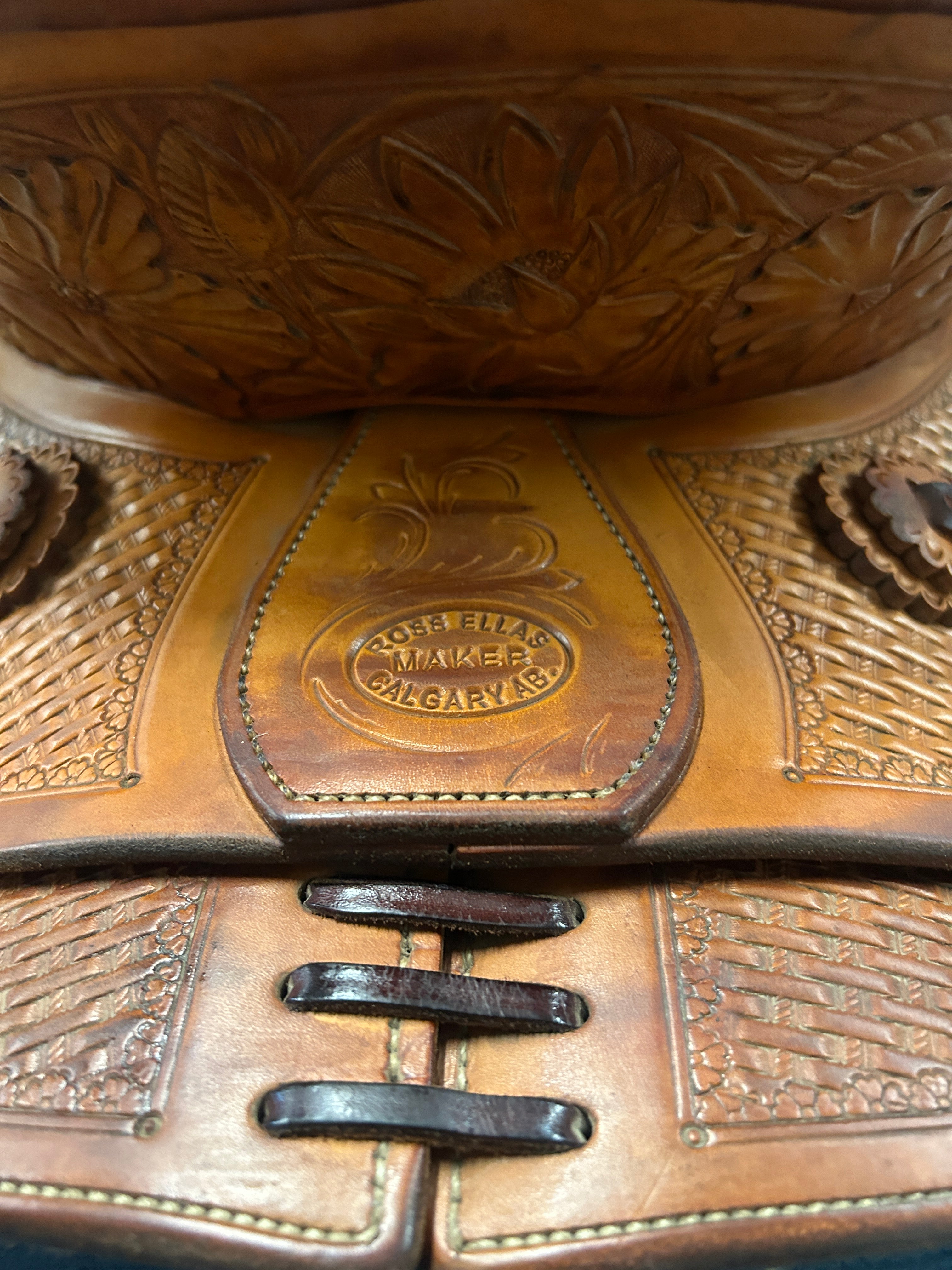 16" Ross Ellas Custom Western Saddle-Saddle-Consignment-Evolution Equestrian Co.