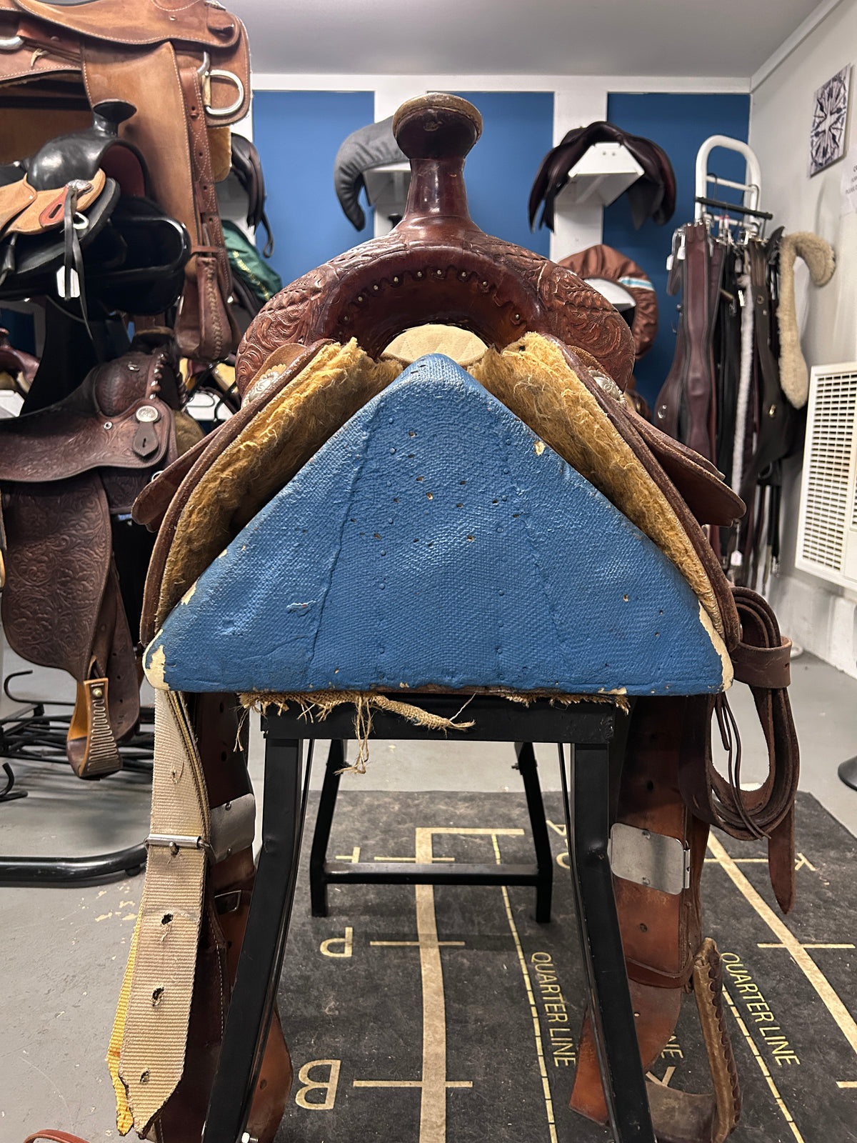 16" Santa Fe Saddlery Roping Saddle-Saddle-Consignment-Evolution Equestrian Co.