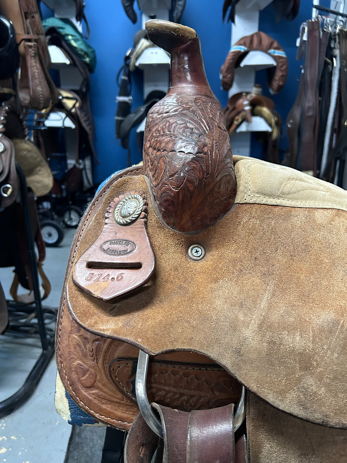 16" Santa Fe Saddlery Roping Saddle-Saddle-Consignment-Evolution Equestrian Co.