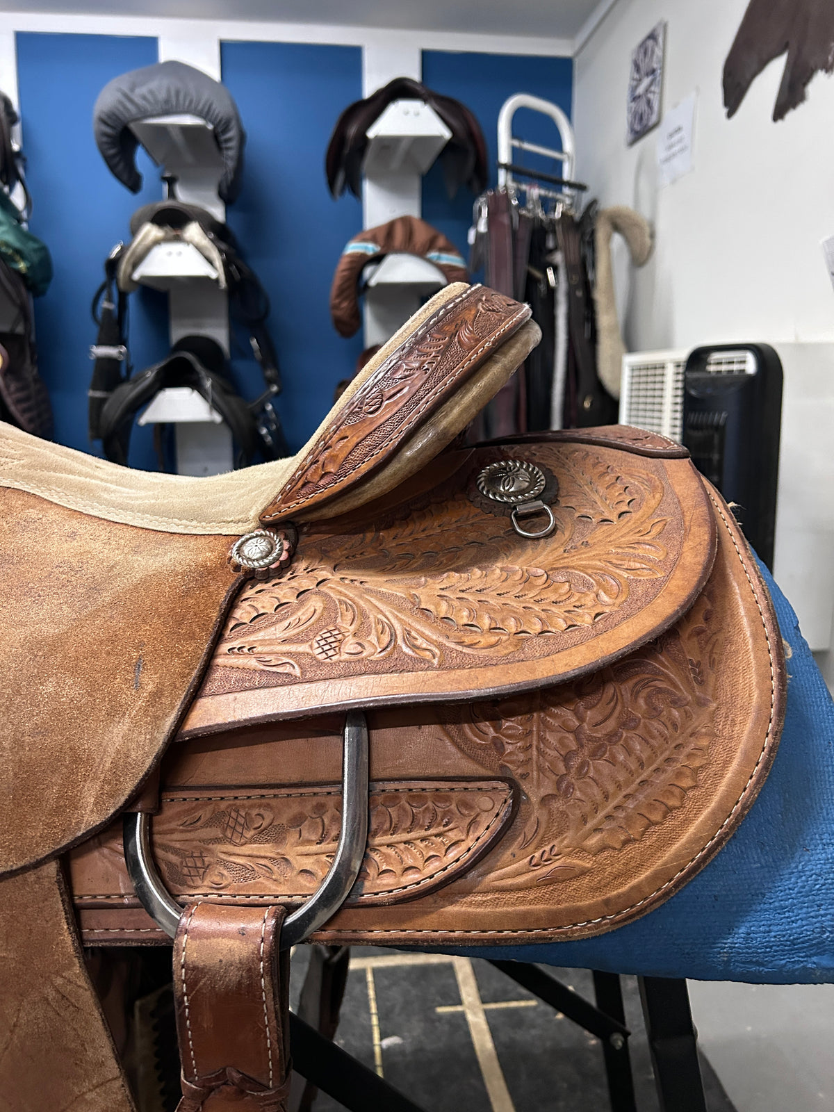 16" Santa Fe Saddlery Roping Saddle-Saddle-Consignment-Evolution Equestrian Co.