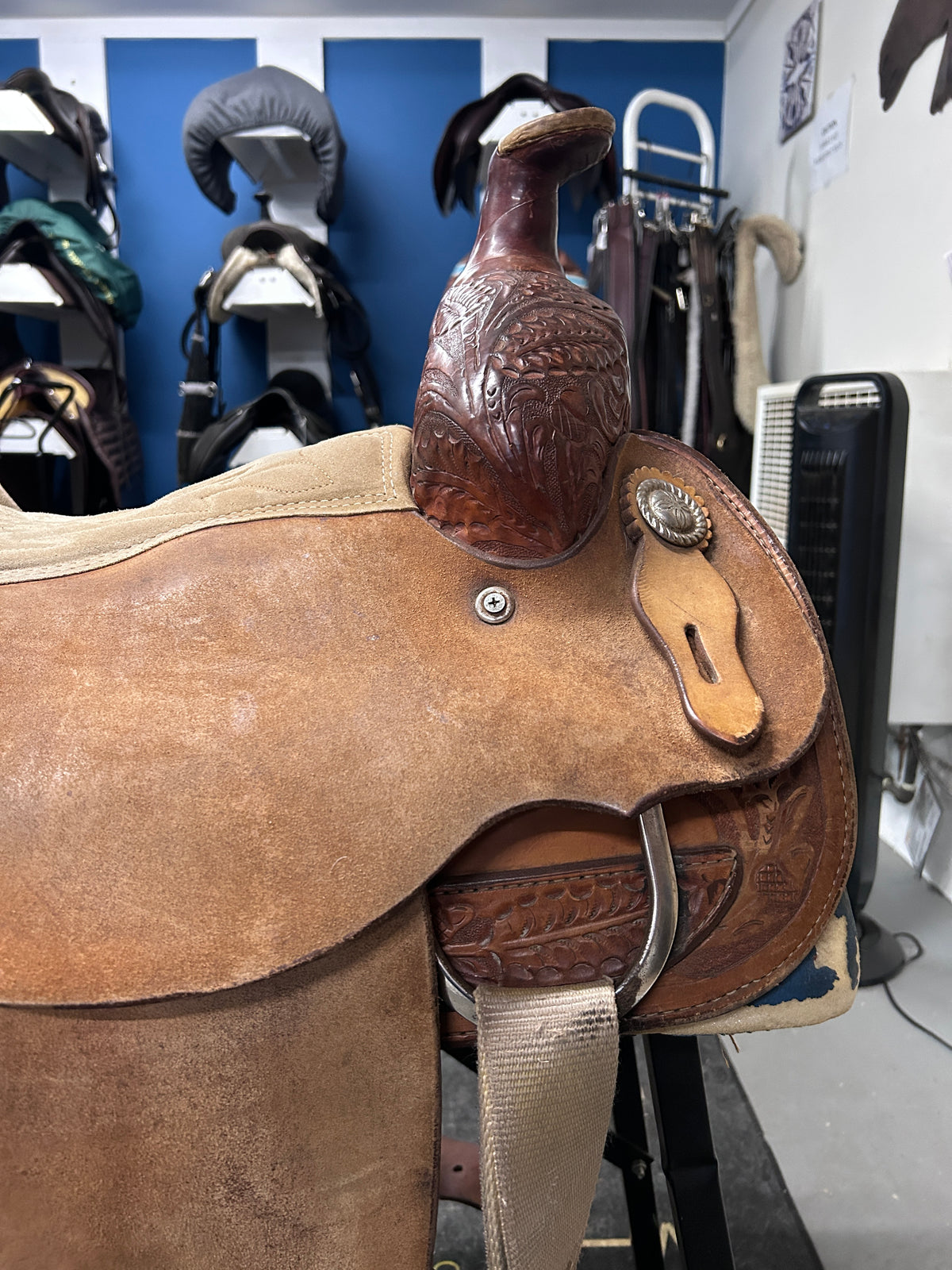 16" Santa Fe Saddlery Roping Saddle-Saddle-Consignment-Evolution Equestrian Co.