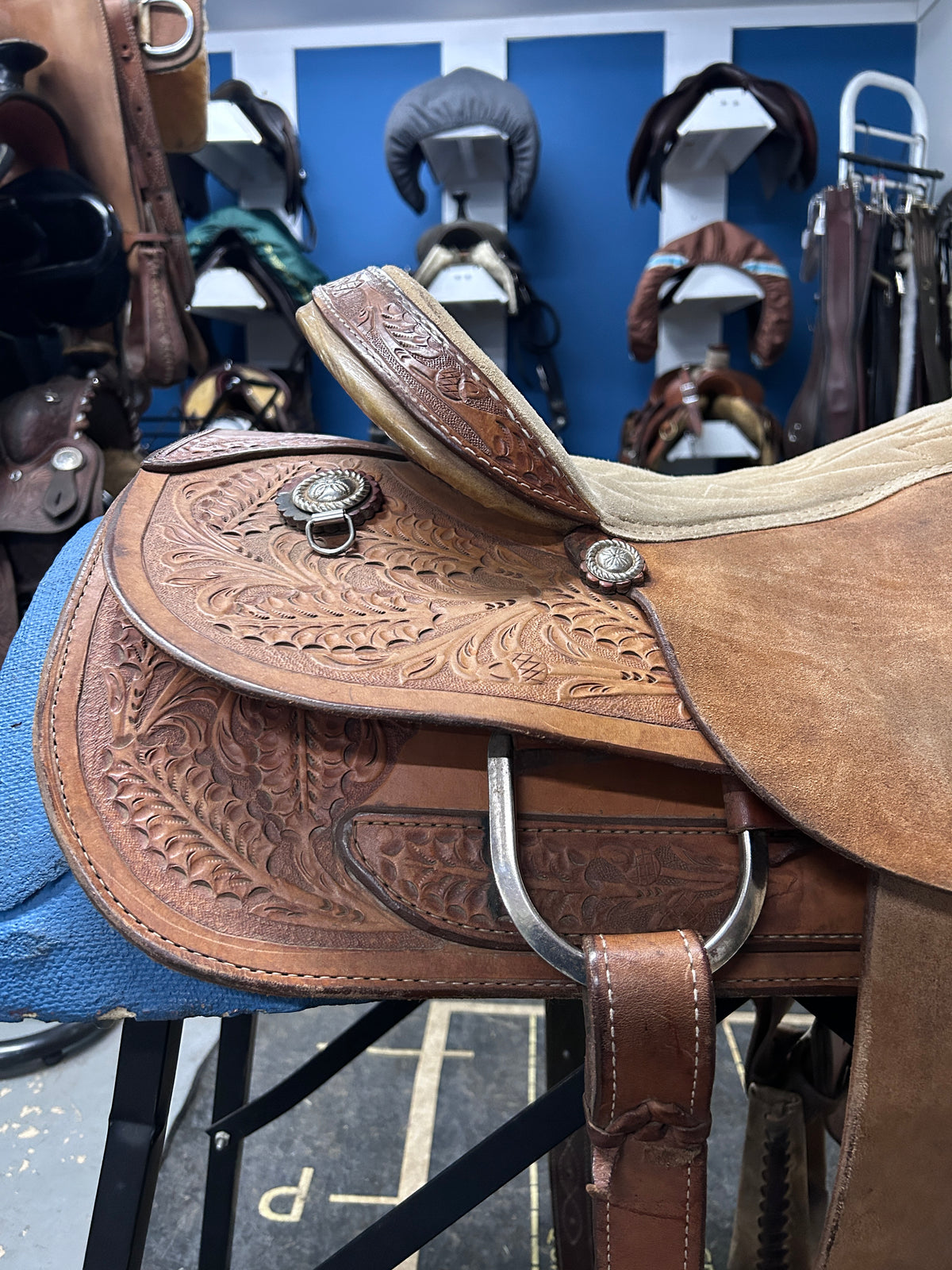16" Santa Fe Saddlery Roping Saddle-Saddle-Consignment-Evolution Equestrian Co.