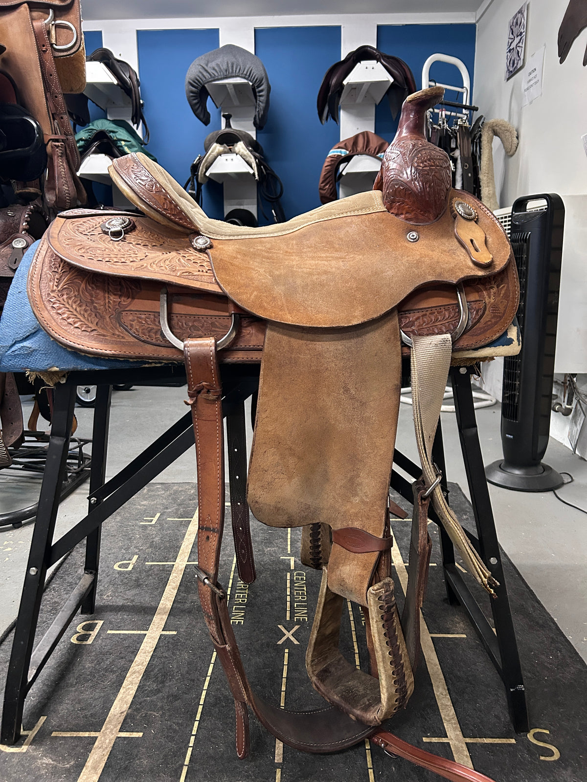 16" Santa Fe Saddlery Roping Saddle-Saddle-Consignment-Evolution Equestrian Co.