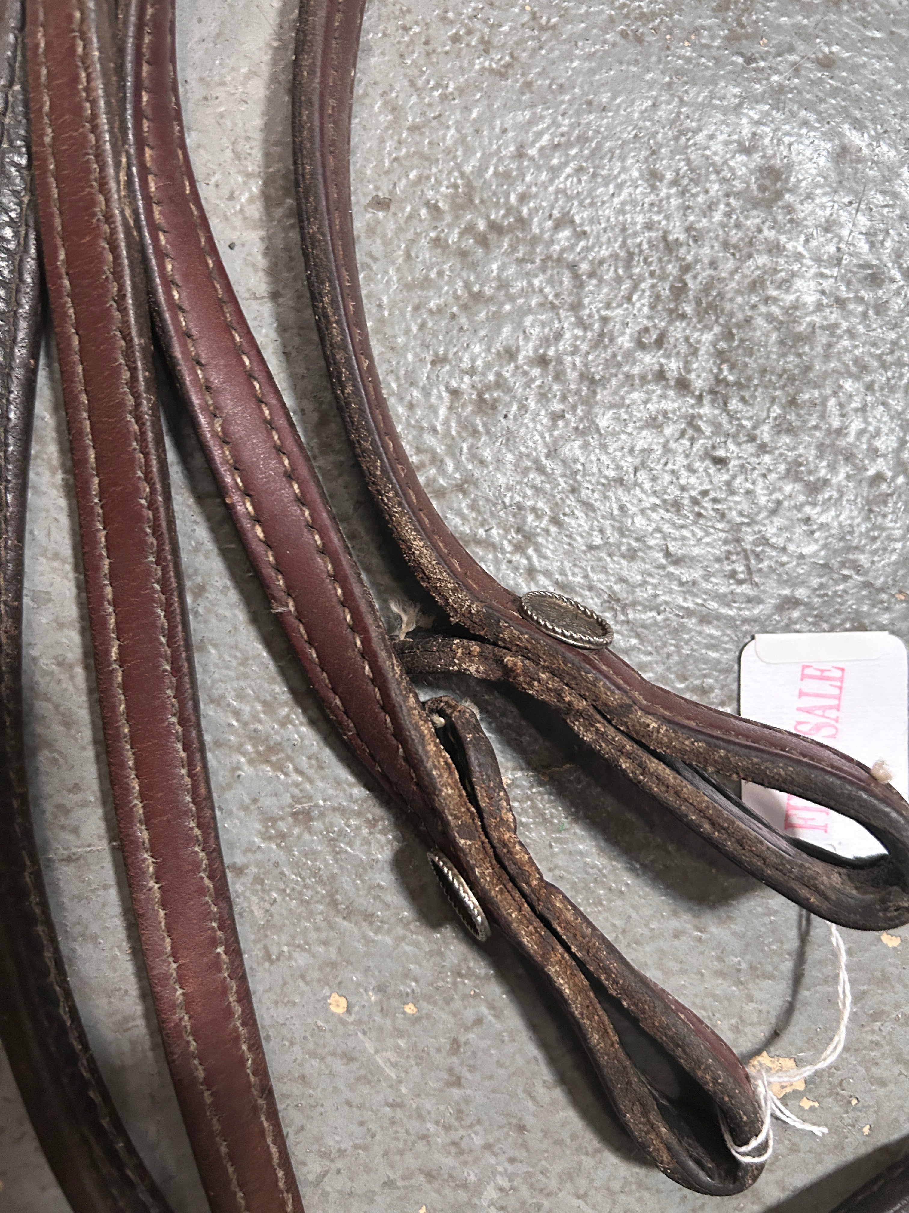 Dark Oil Western Split Reins