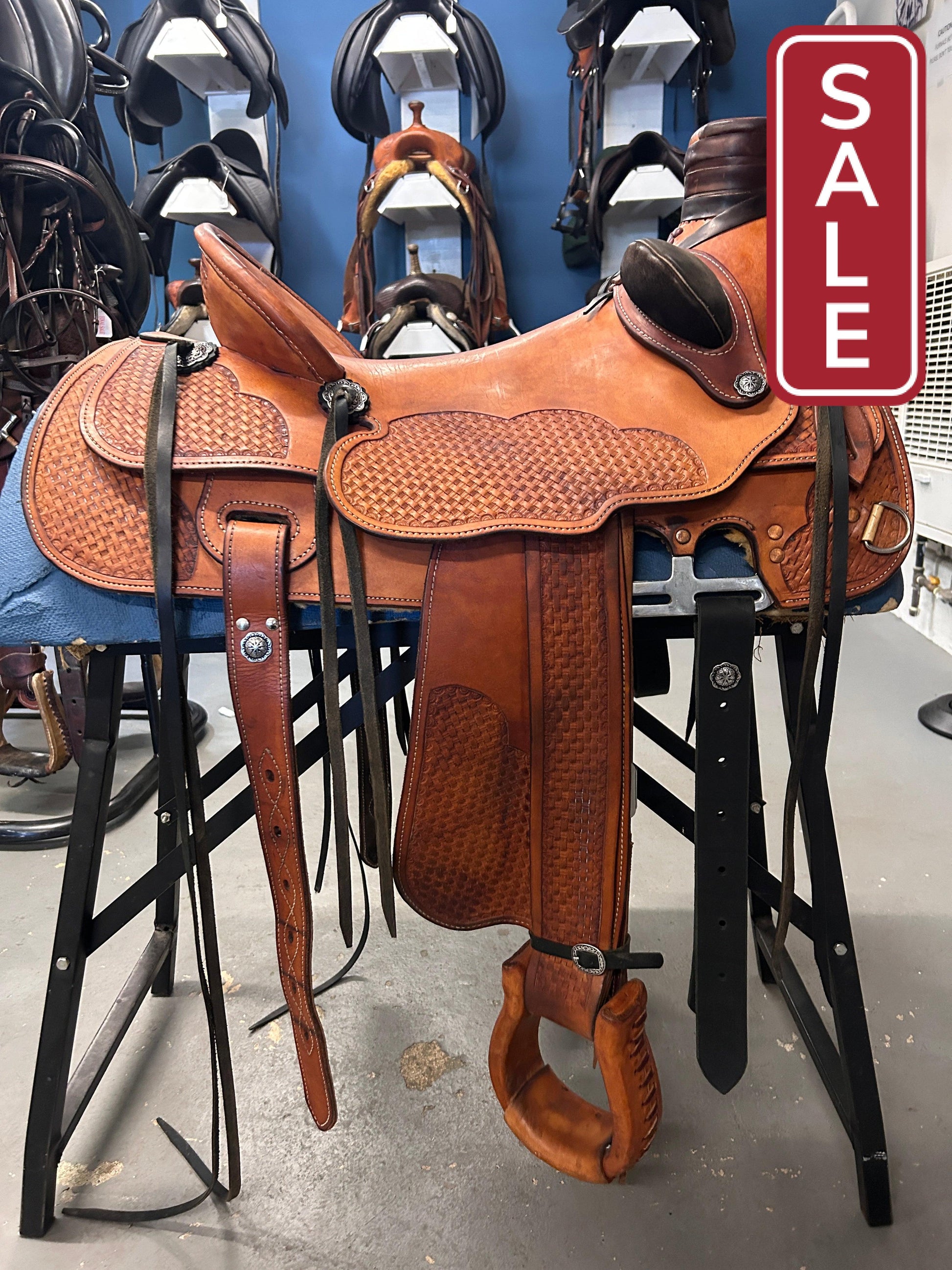 17" Custom Ranch Saddle-Saddle-Consignment-Evolution Equestrian Co.