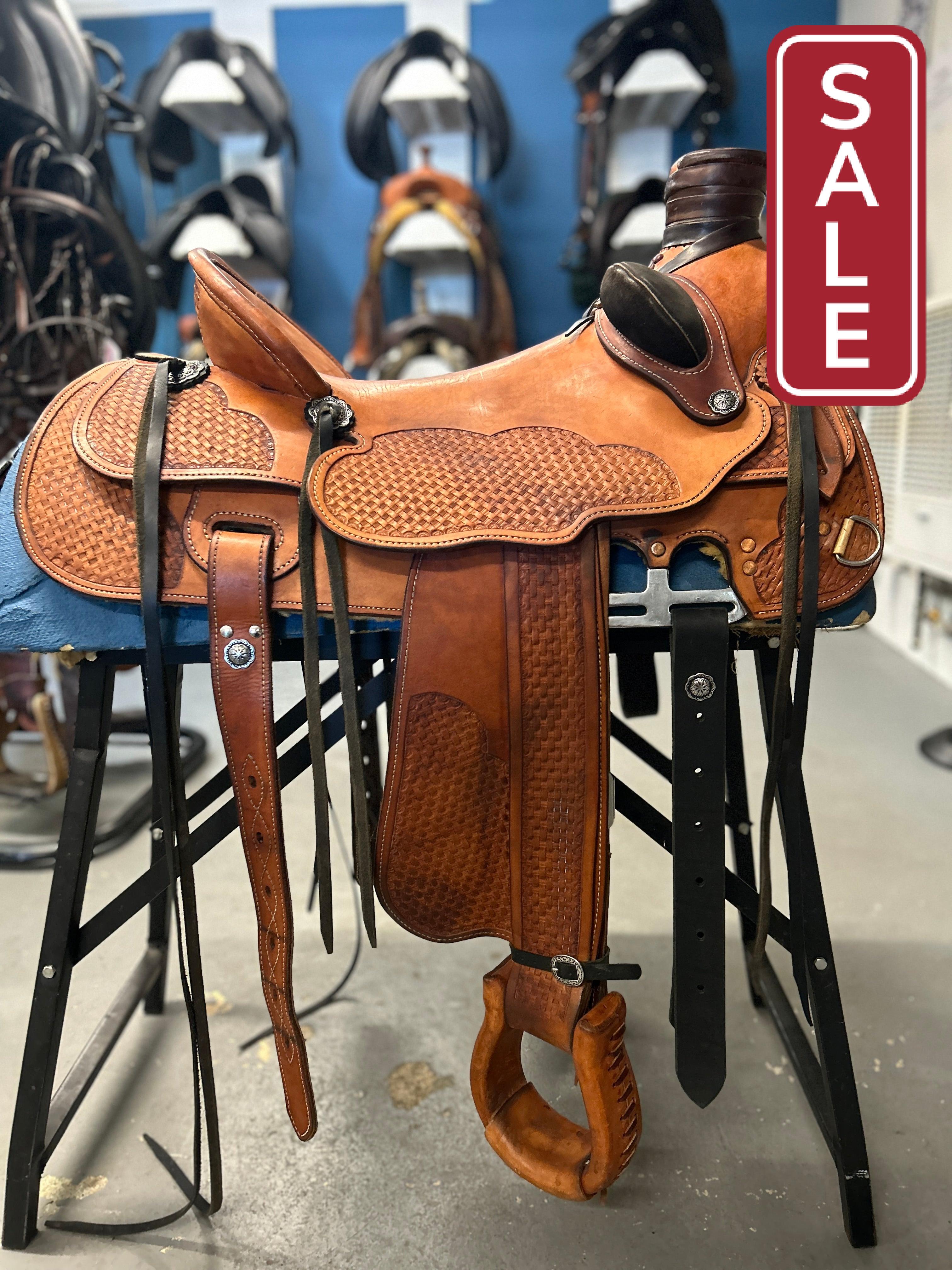 17" Custom Ranch Saddle-Saddle-Consignment-Evolution Equestrian Co.
