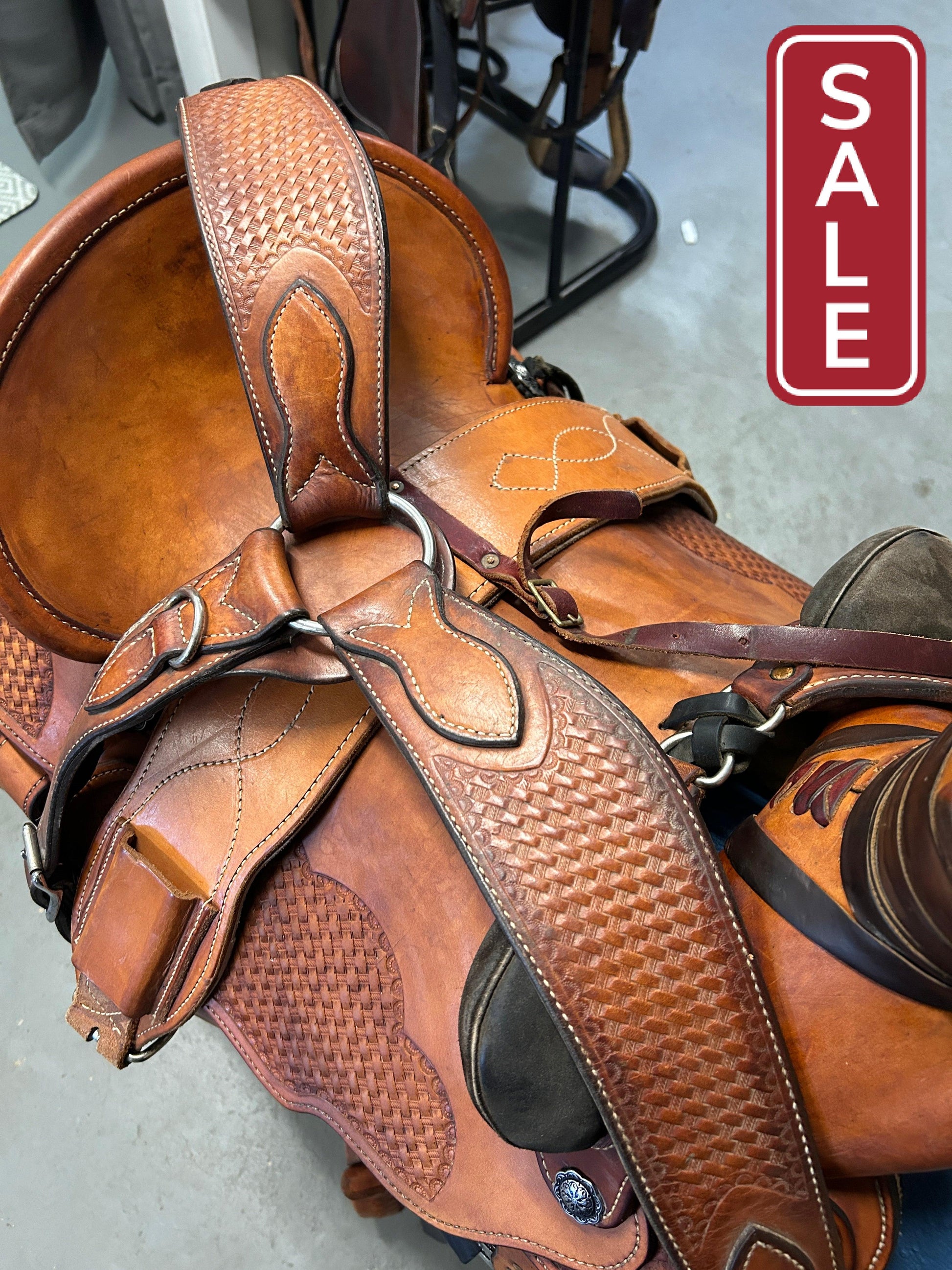 17" Custom Ranch Saddle-Saddle-Consignment-Evolution Equestrian Co.