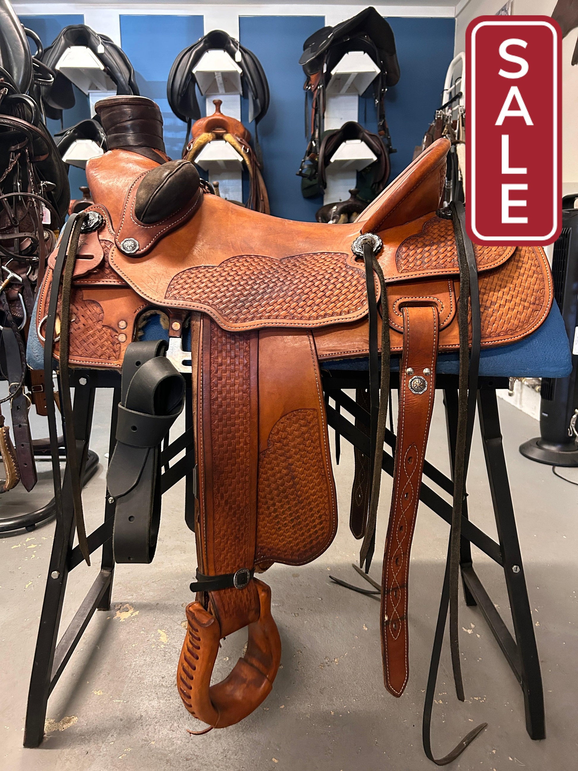 17" Custom Ranch Saddle-Saddle-Consignment-Evolution Equestrian Co.