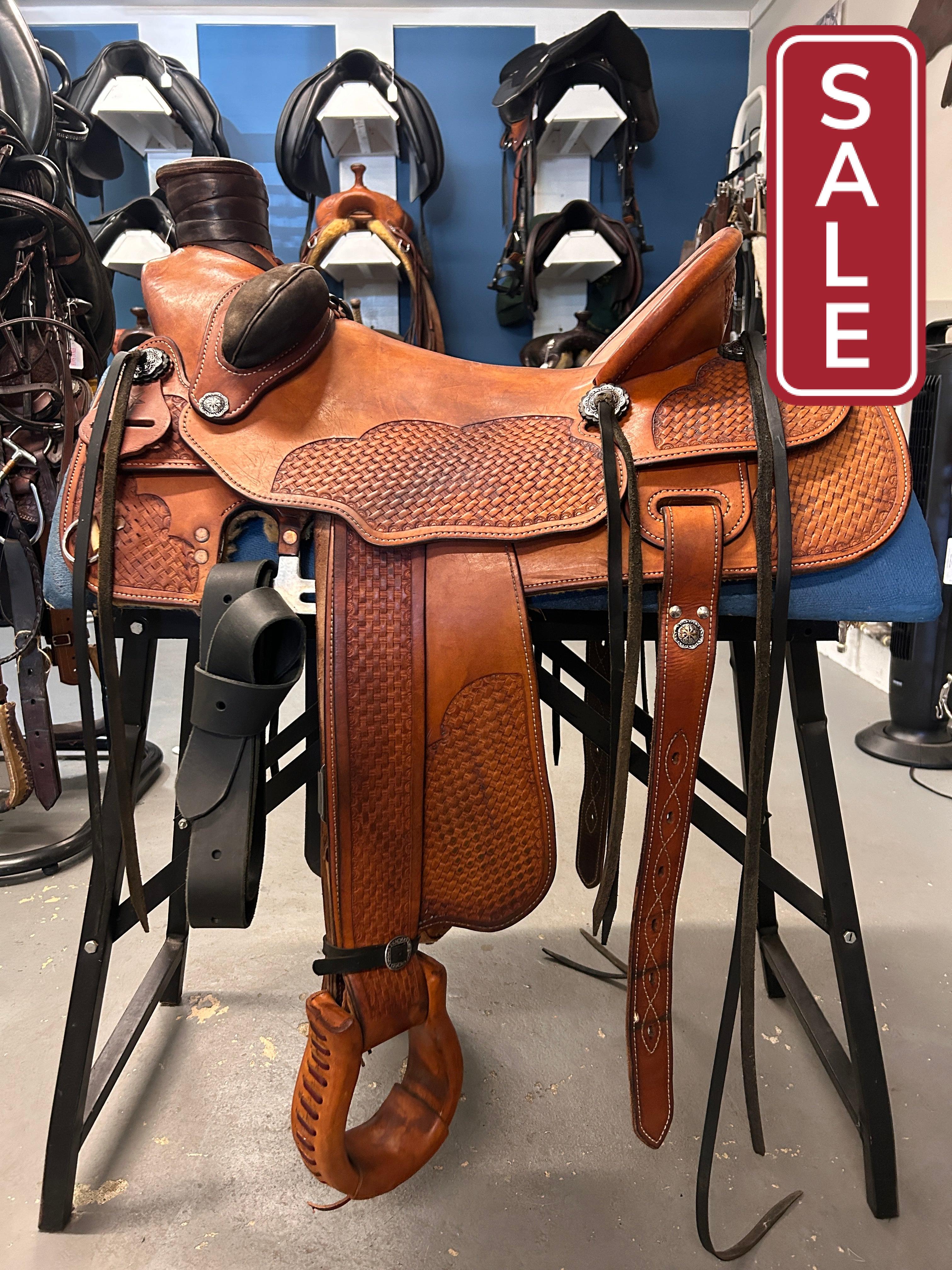 17" Custom Ranch Saddle-Saddle-Consignment-Evolution Equestrian Co.