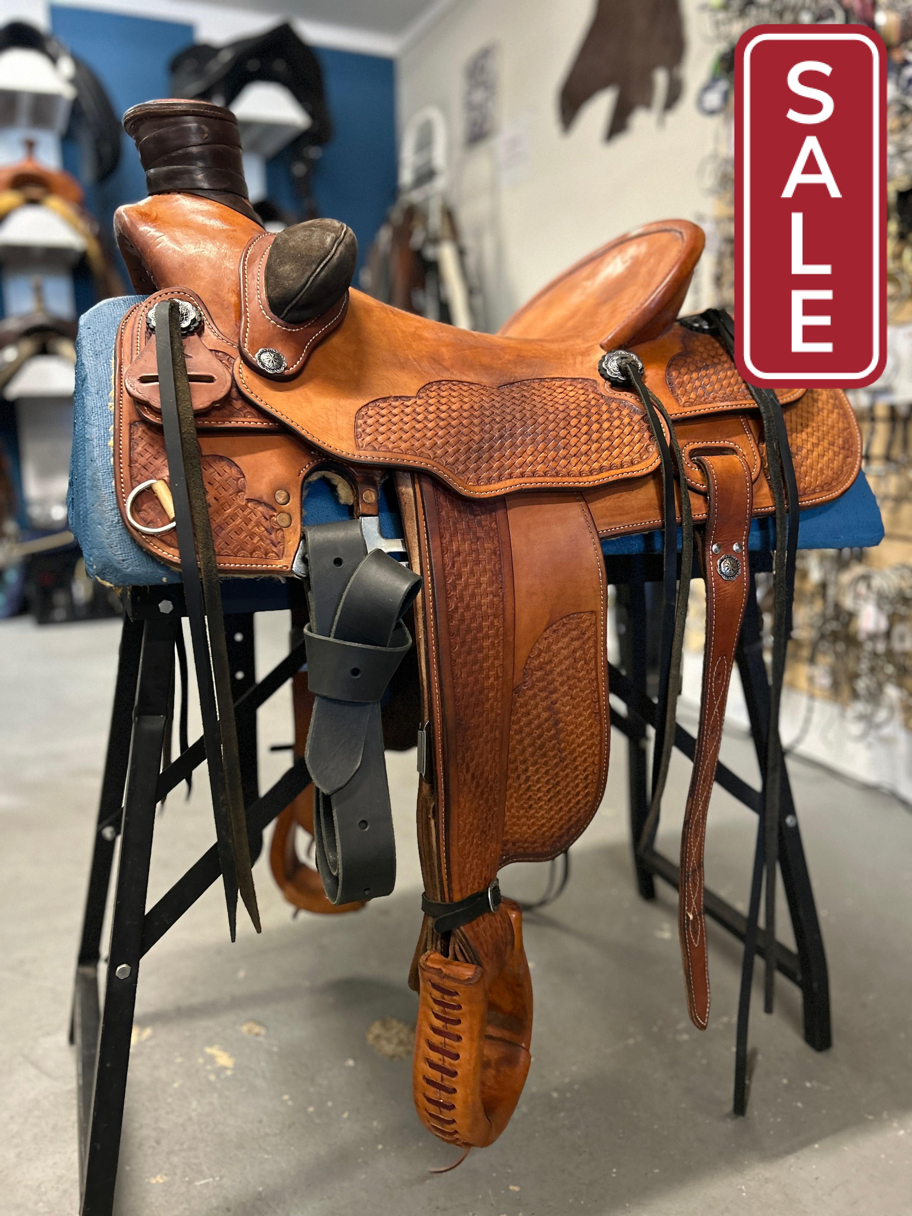 17" Custom Ranch Saddle-Saddle-Consignment-Evolution Equestrian Co.