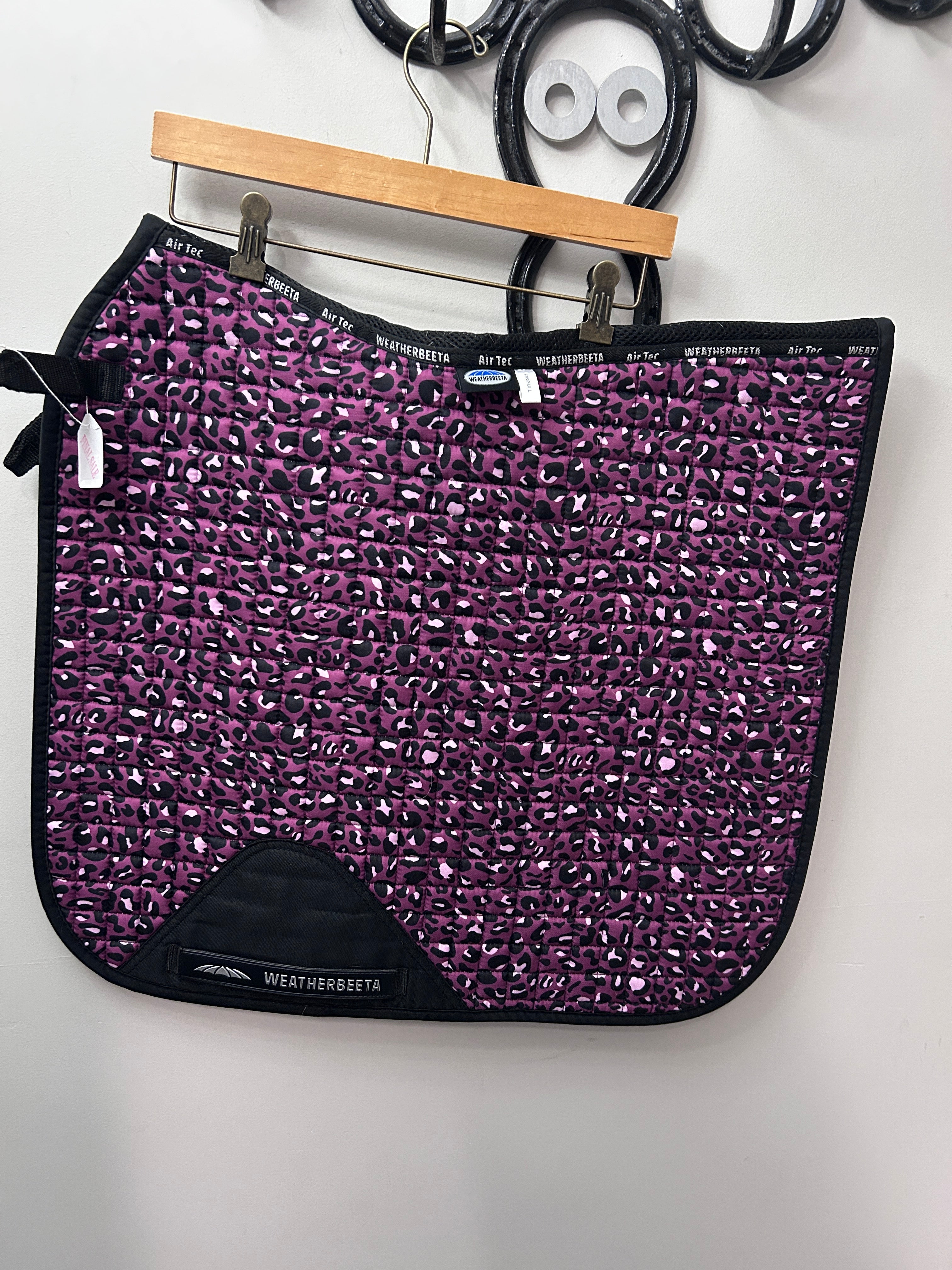 Weatherbeeta AirTec Dressage Saddle Pad Puple Leopard