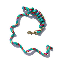 Load image into Gallery viewer, Rainbow Poly Lead Rope with Brass Snap
