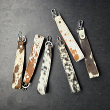 Load image into Gallery viewer, Ranchers Closet Cowhide Western Long Keychain
