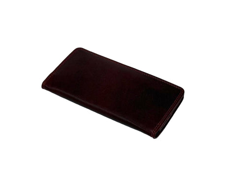 Brown wallet on a white background
