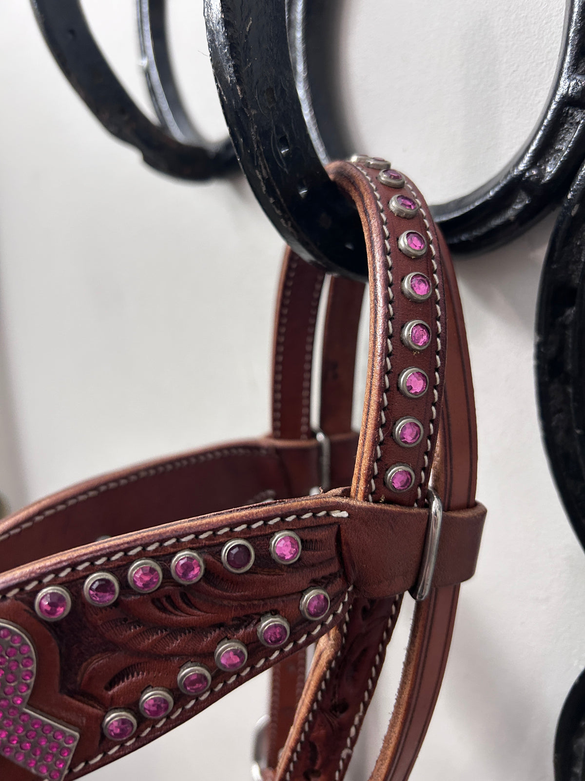 Bling Breast Cancer Western Headstall