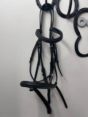 Black Dressage Snaffle Bridle