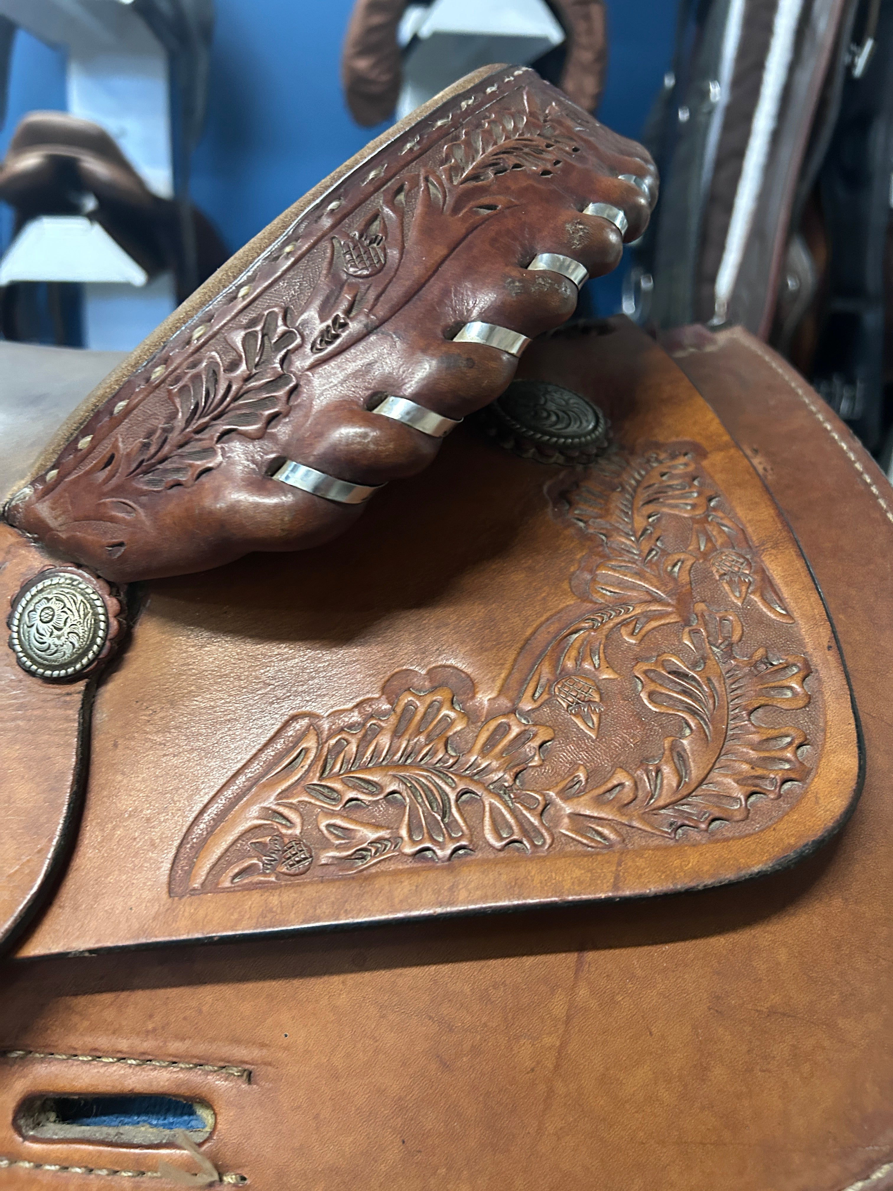 16" Tex Tan Western Saddle-Saddle-Consignment-Evolution Equestrian Co.