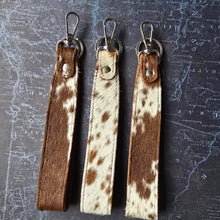 Load image into Gallery viewer, Ranchers Closet Cowhide Western Long Keychain
