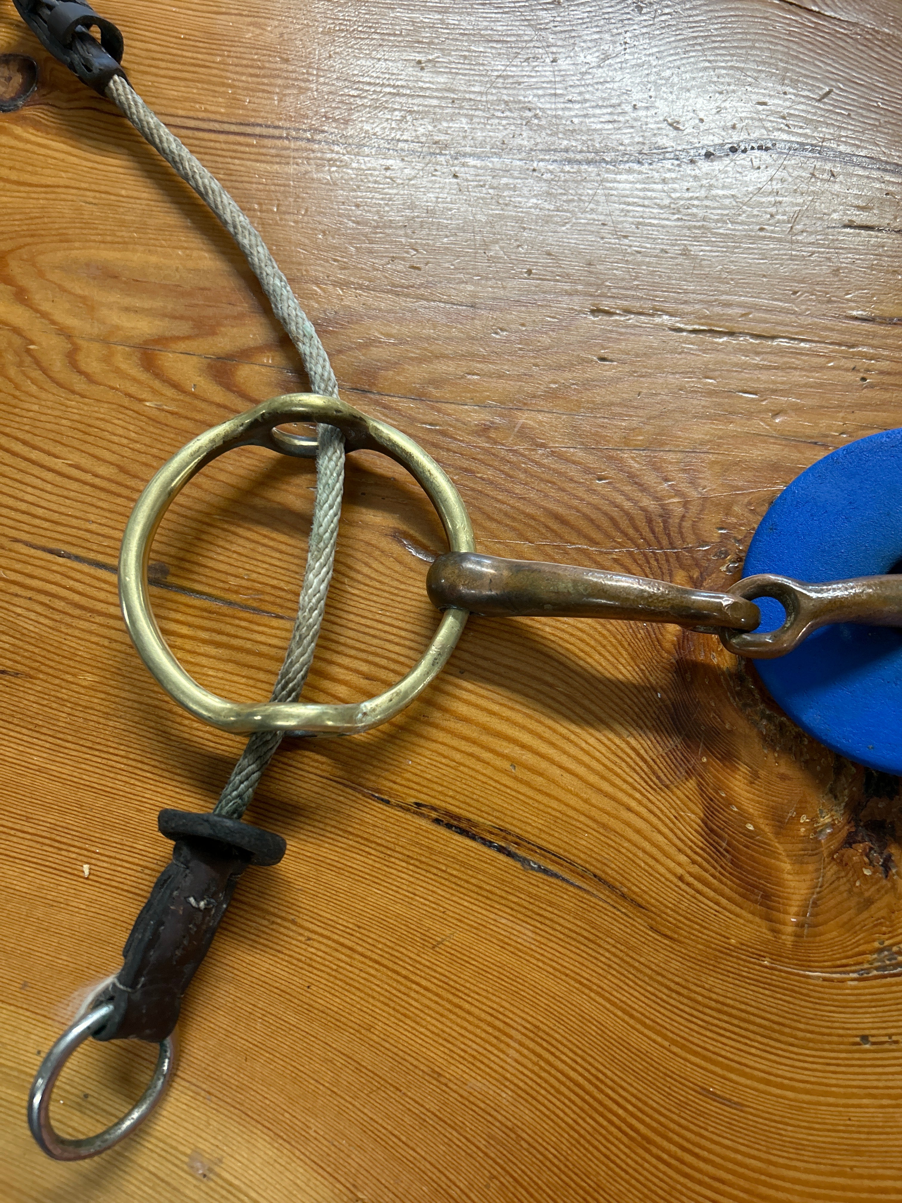Copper Gag Snaffle with Brass Rings 5-1/4"