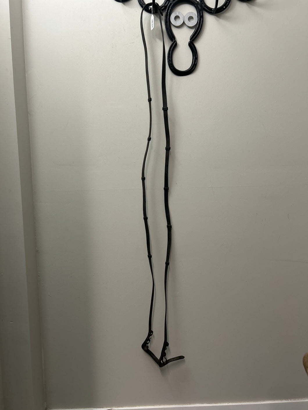 Black Leather Reins with Hand Spots