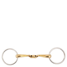 Load image into Gallery viewer, BR Double Jointed Loose Ring Snaffle Slightly Curved Soft Contact
