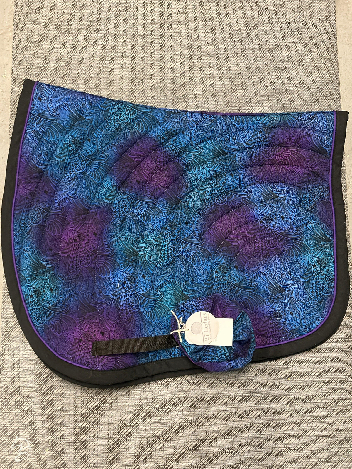 27 Cedar Custom Dressage Saddle Pads-English Saddle Pad-27 Cedar Custom Saddle Pads-Maori Flourish - Full-Evolution Equestrian Co.