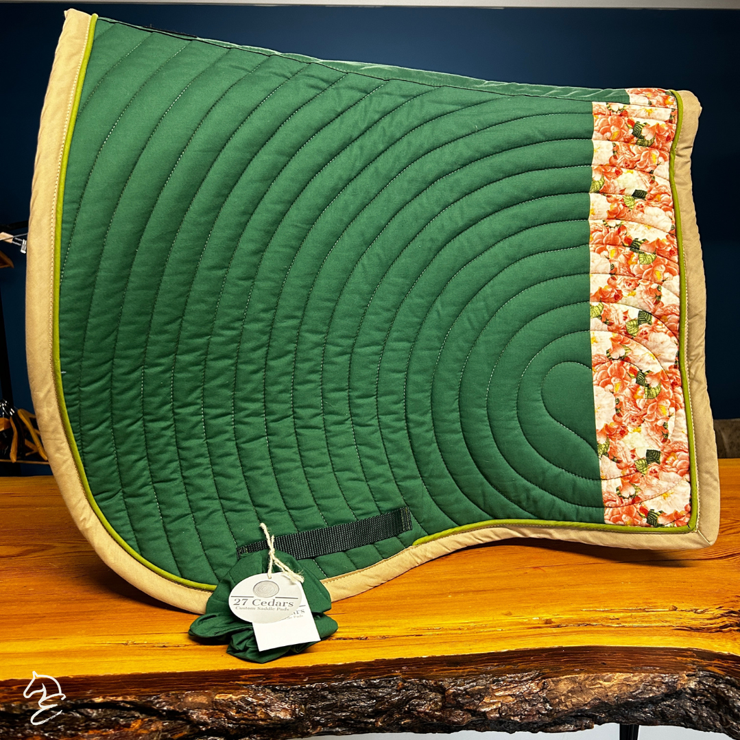 27 Cedar Custom Dressage Saddle Pads-English Saddle Pad-27 Cedar Custom Saddle Pads-Postcards from Paris - Full-Evolution Equestrian Co.