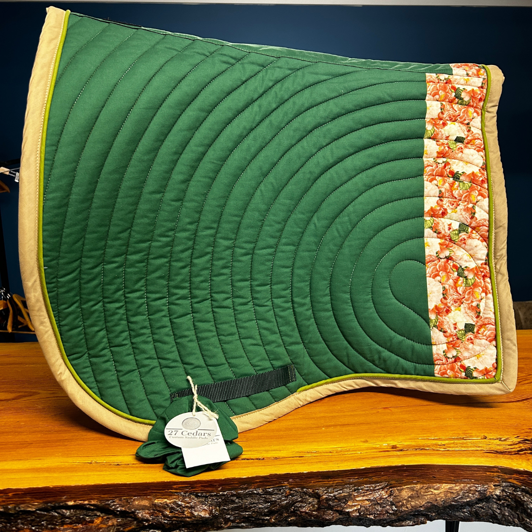 27 Cedar Custom Dressage Saddle Pads-English Saddle Pad-27 Cedar Custom Saddle Pads-Postcards from Paris - Full-Evolution Equestrian Co.