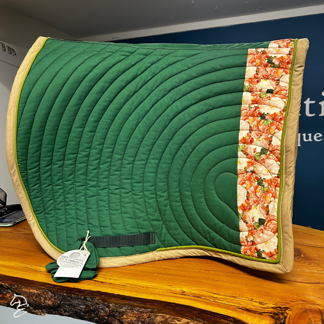 27 Cedar Custom Dressage Saddle Pads-English Saddle Pad-27 Cedar Custom Saddle Pads-Postcards from Paris - Full-Evolution Equestrian Co.