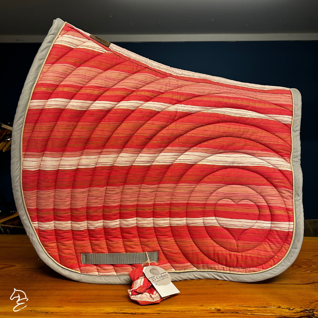 27 Cedar Custom Dressage Saddle Pads-English Saddle Pad-27 Cedar Custom Saddle Pads-Postcards from Paris - Full-Evolution Equestrian Co.