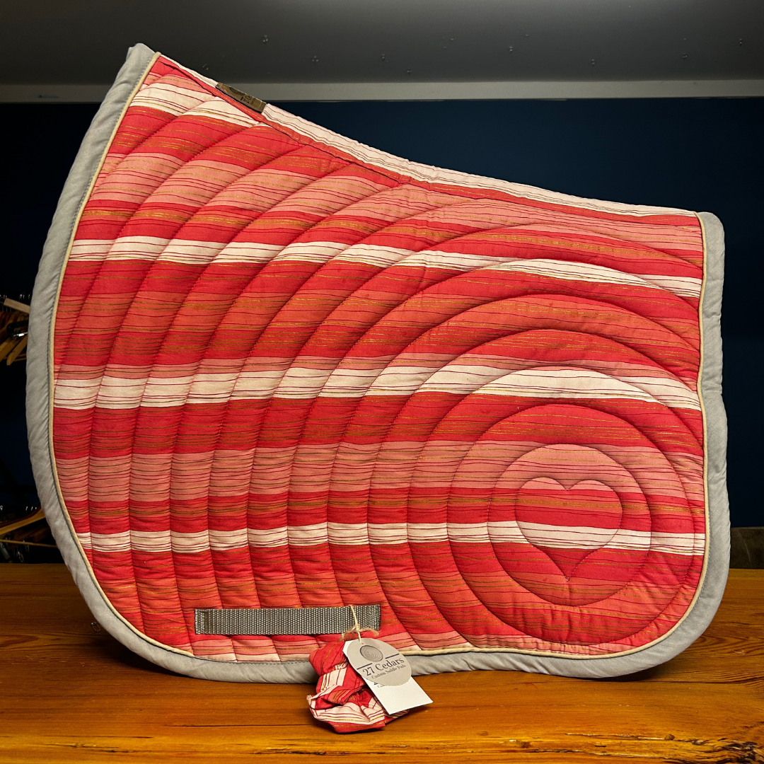 27 Cedar Custom Dressage Saddle Pads-English Saddle Pad-27 Cedar Custom Saddle Pads-Postcards from Paris - Full-Evolution Equestrian Co.