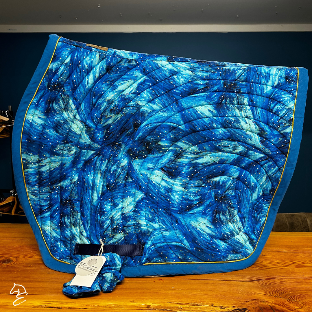 27 Cedar Custom Jumper English Saddle Pads-Western Saddle Pad-27 Cedar Custom Saddle Pads-Kynaite Blue - Full-Evolution Equestrian Co.