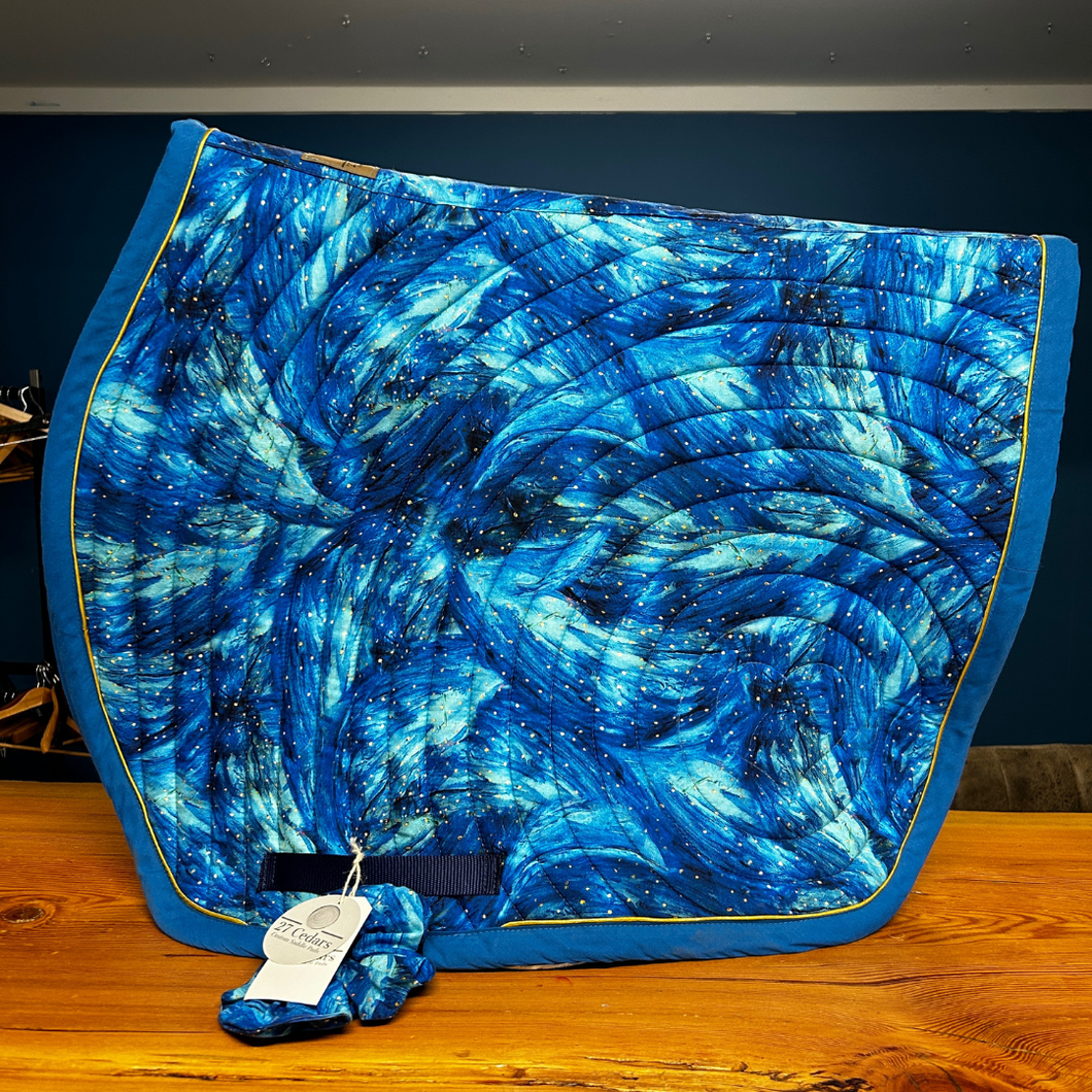 27 Cedar Custom Jumper English Saddle Pads-Western Saddle Pad-27 Cedar Custom Saddle Pads-Kynaite Blue - Full-Evolution Equestrian Co.