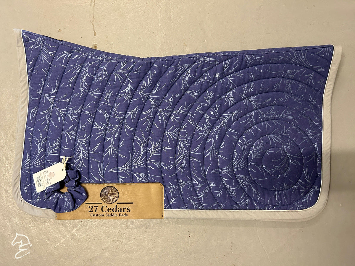 27 Cedar Custom Western Saddle Pads-Western Saddle Pad-27 Cedar Custom Saddle Pads-Blue Pearl - Single - 34"-Evolution Equestrian Co.
